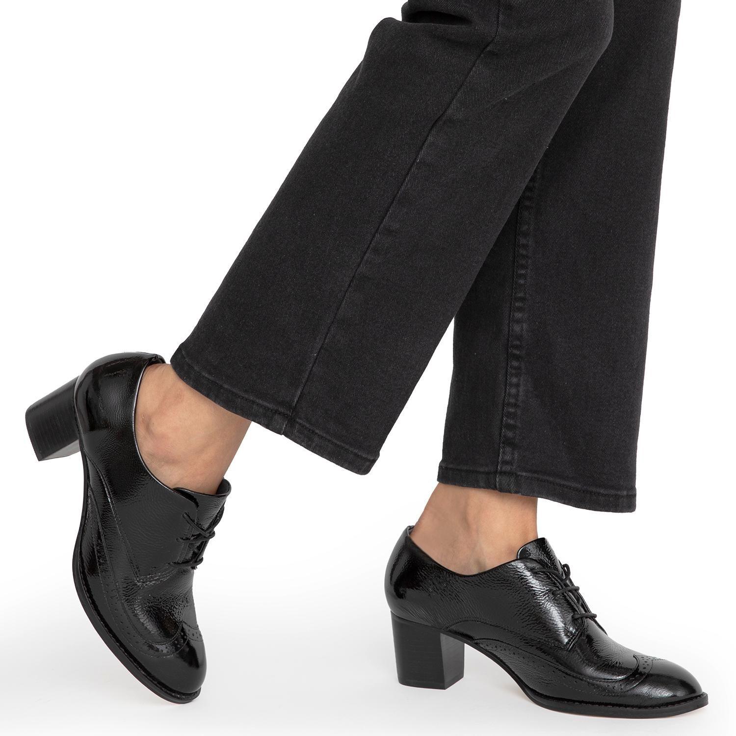 Zapato de cuero mujer Gacel negro Claudia-1