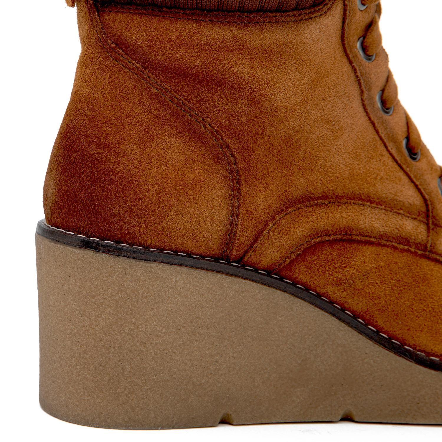 Botin de cuero mujer Gacel tostado Ledy-3