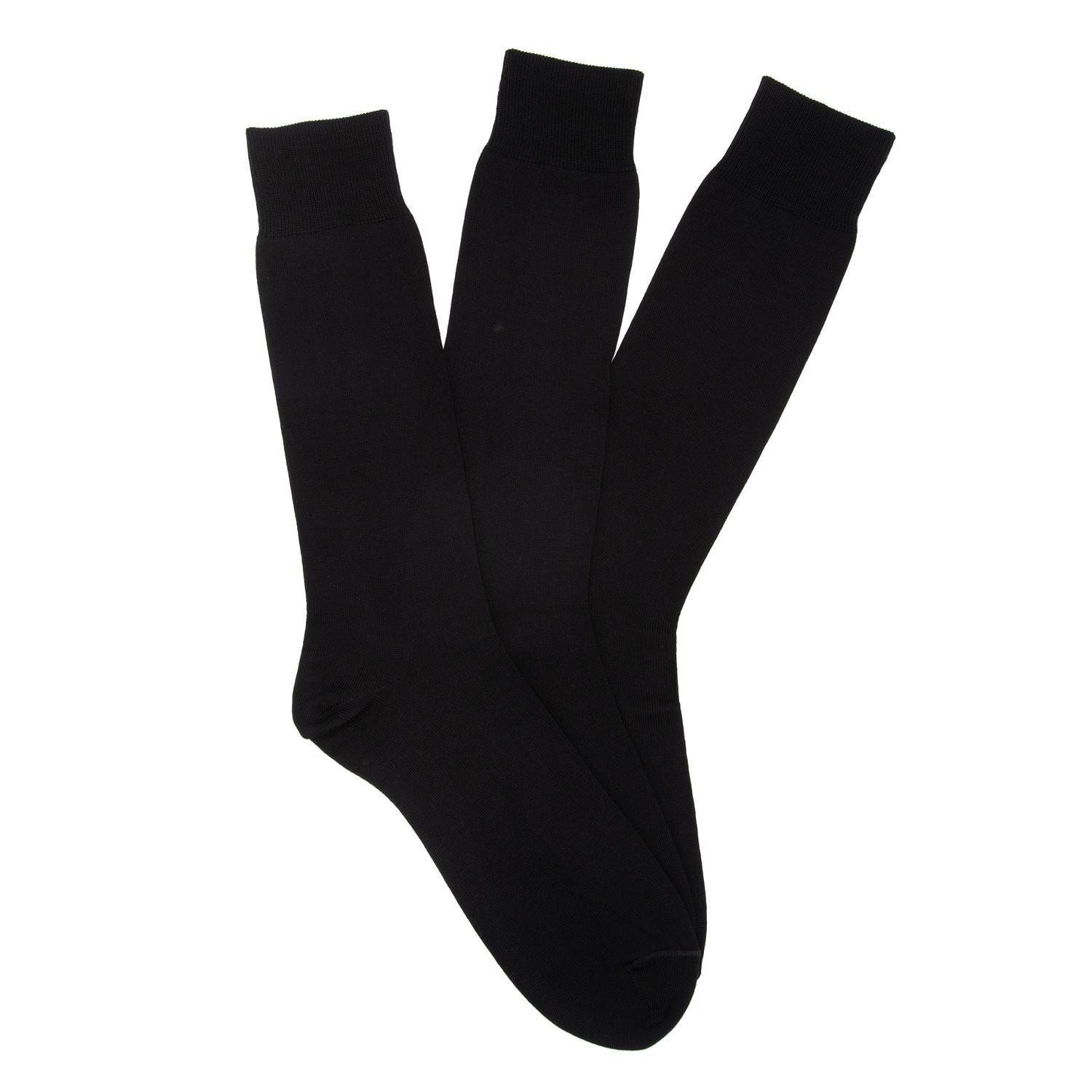 Calcetin hombre Guante negro Calcetin Hilo Extra Fino-1