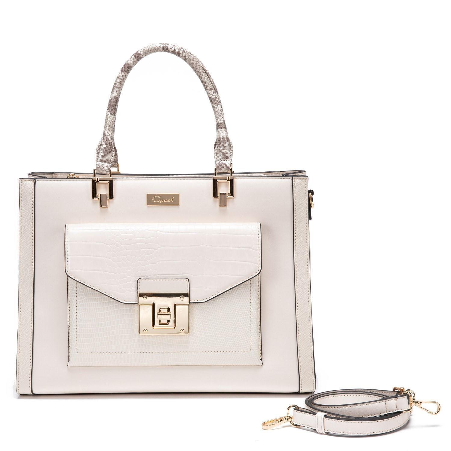 Cartera  Dos Asas Grande  Gacel  Off White  Car2836-0