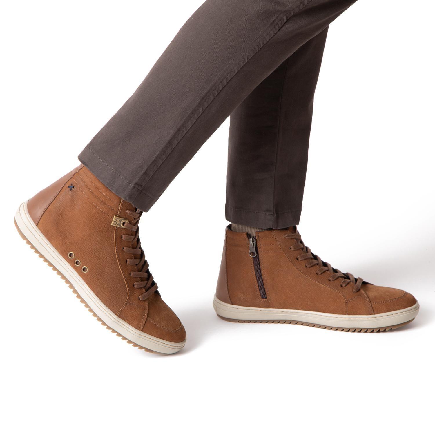 Zapatilla Caña Alta  Kn  Guante  Chocolate  0035927-1