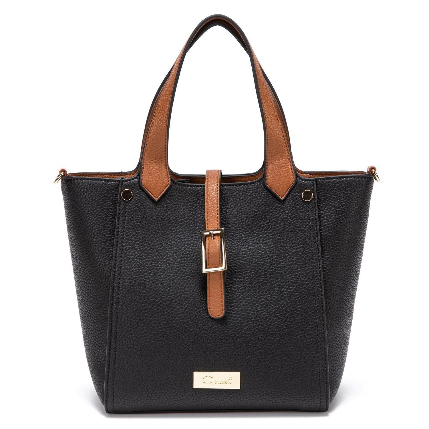 Cartera  Dos Asas Mediana  Gacel  Negro  Car2829-0