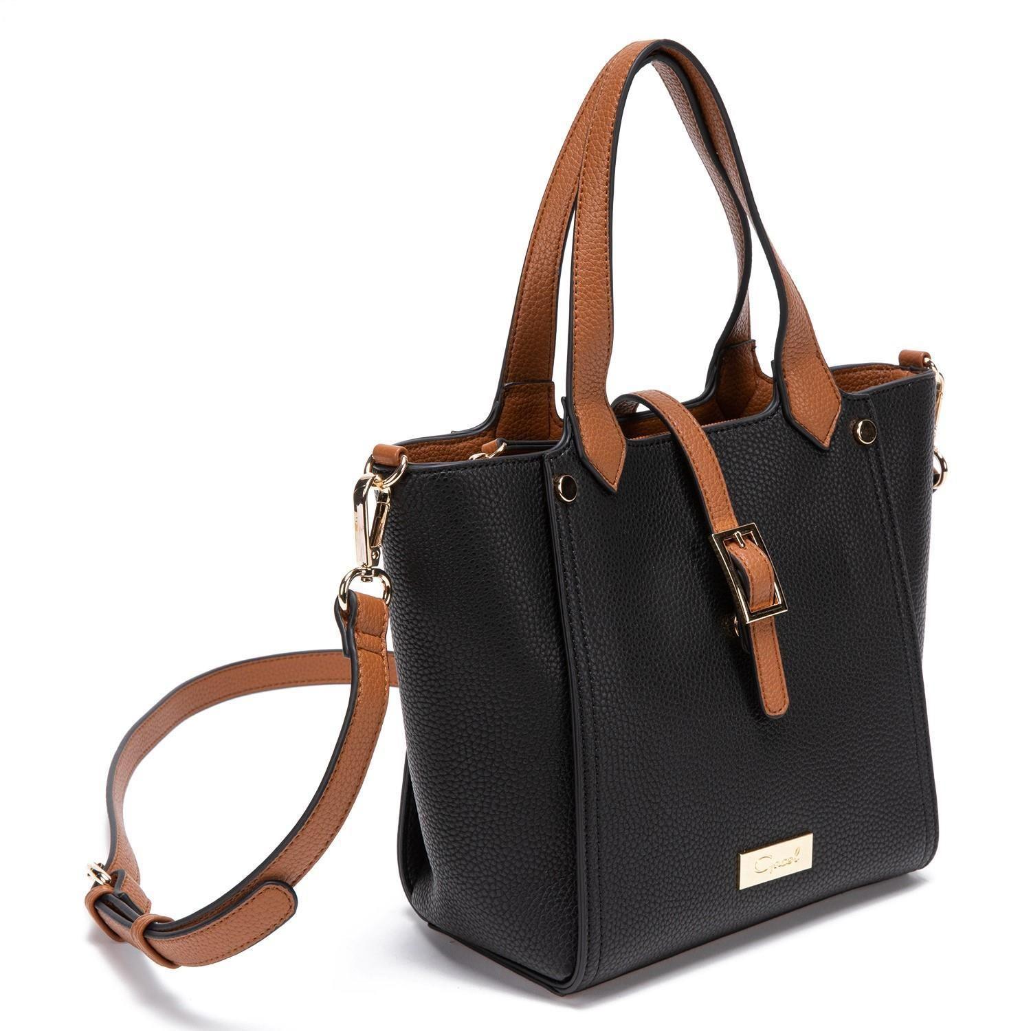 Cartera  Dos Asas Mediana  Gacel  Negro  Car2829-2