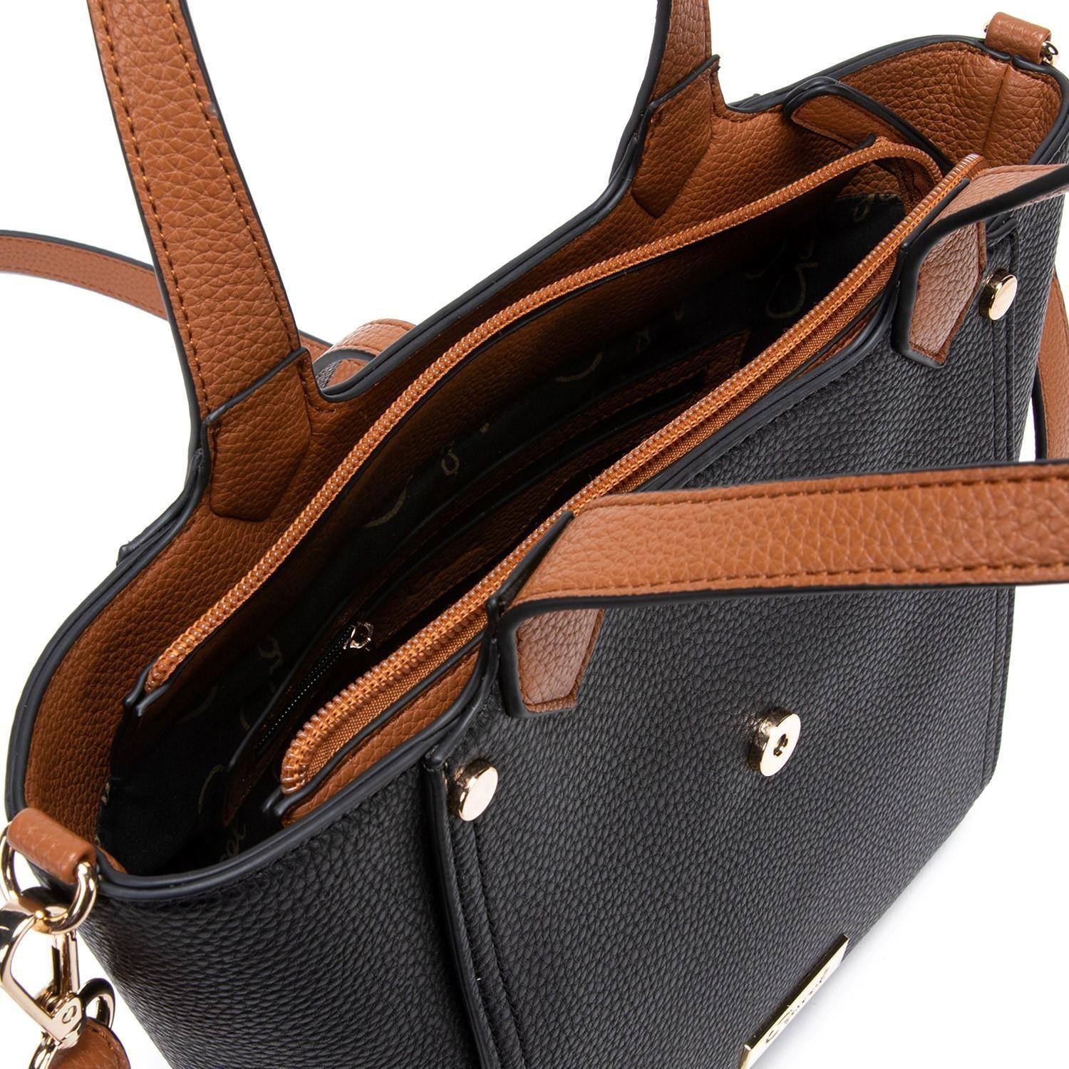 Cartera  Dos Asas Mediana  Gacel  Negro  Car2829-4