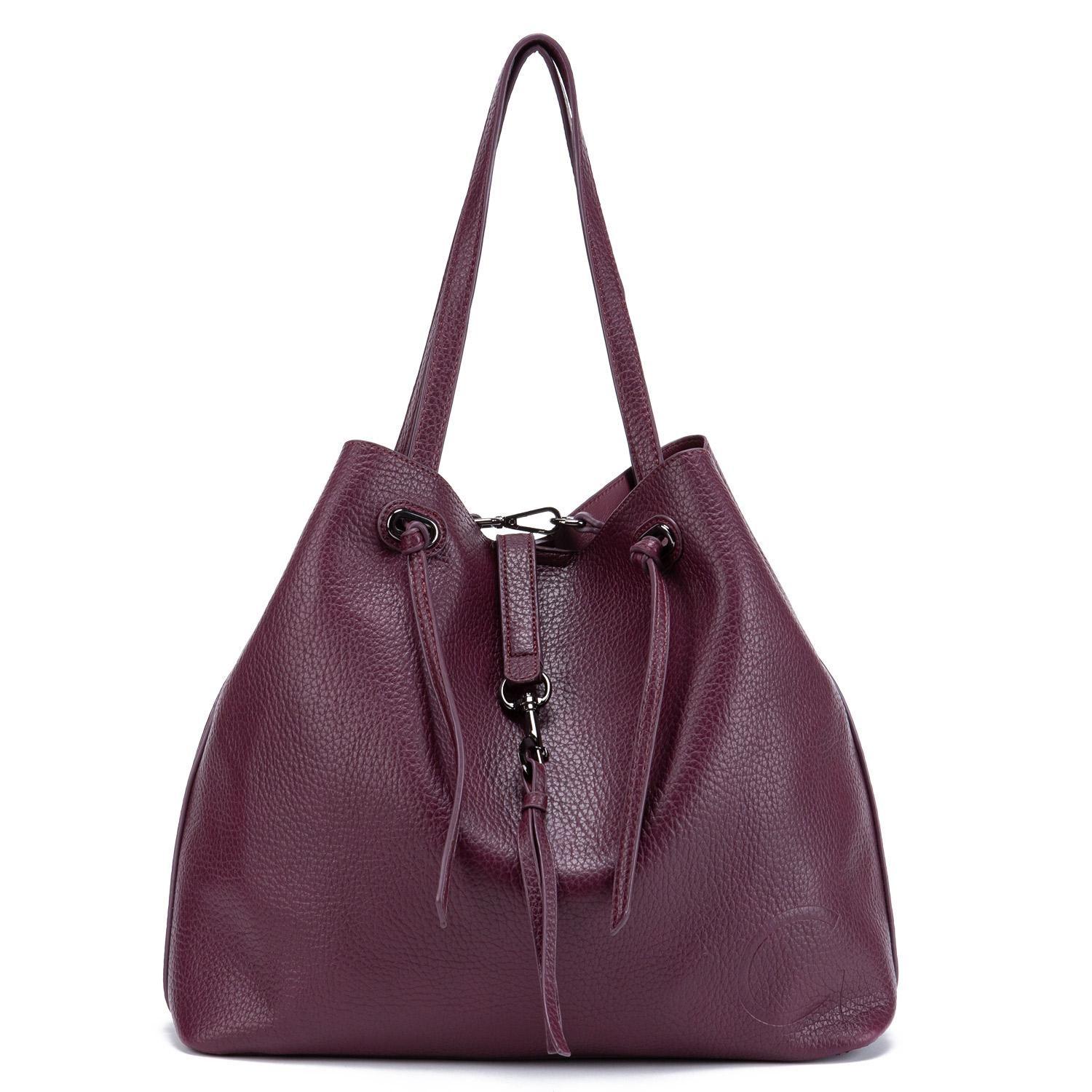 Cartera  Shopping  Gacel  Guinda  Car3239-0