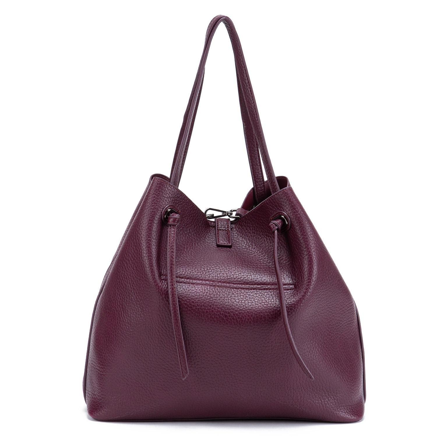 Cartera  Shopping  Gacel  Guinda  Car3239-1