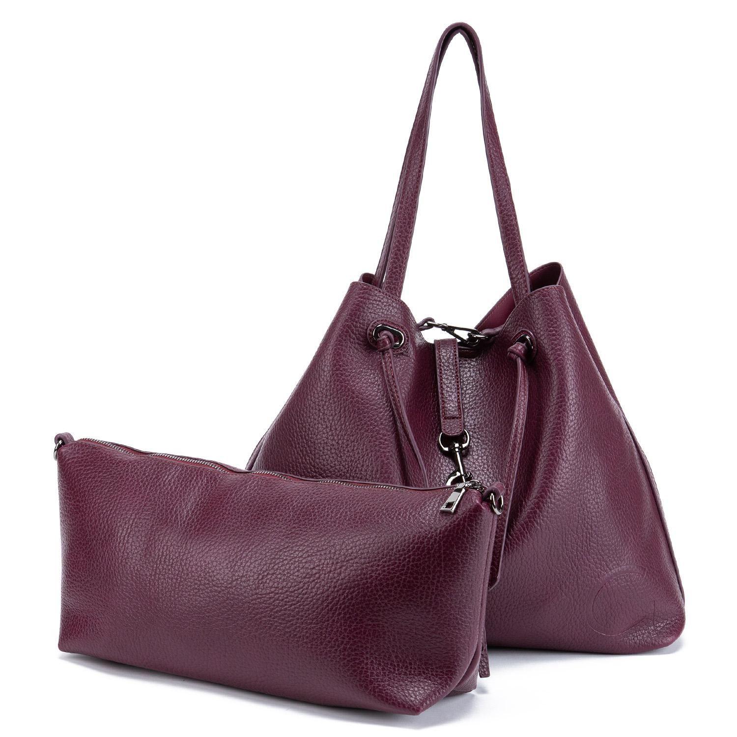 Cartera  Shopping  Gacel  Guinda  Car3239-5