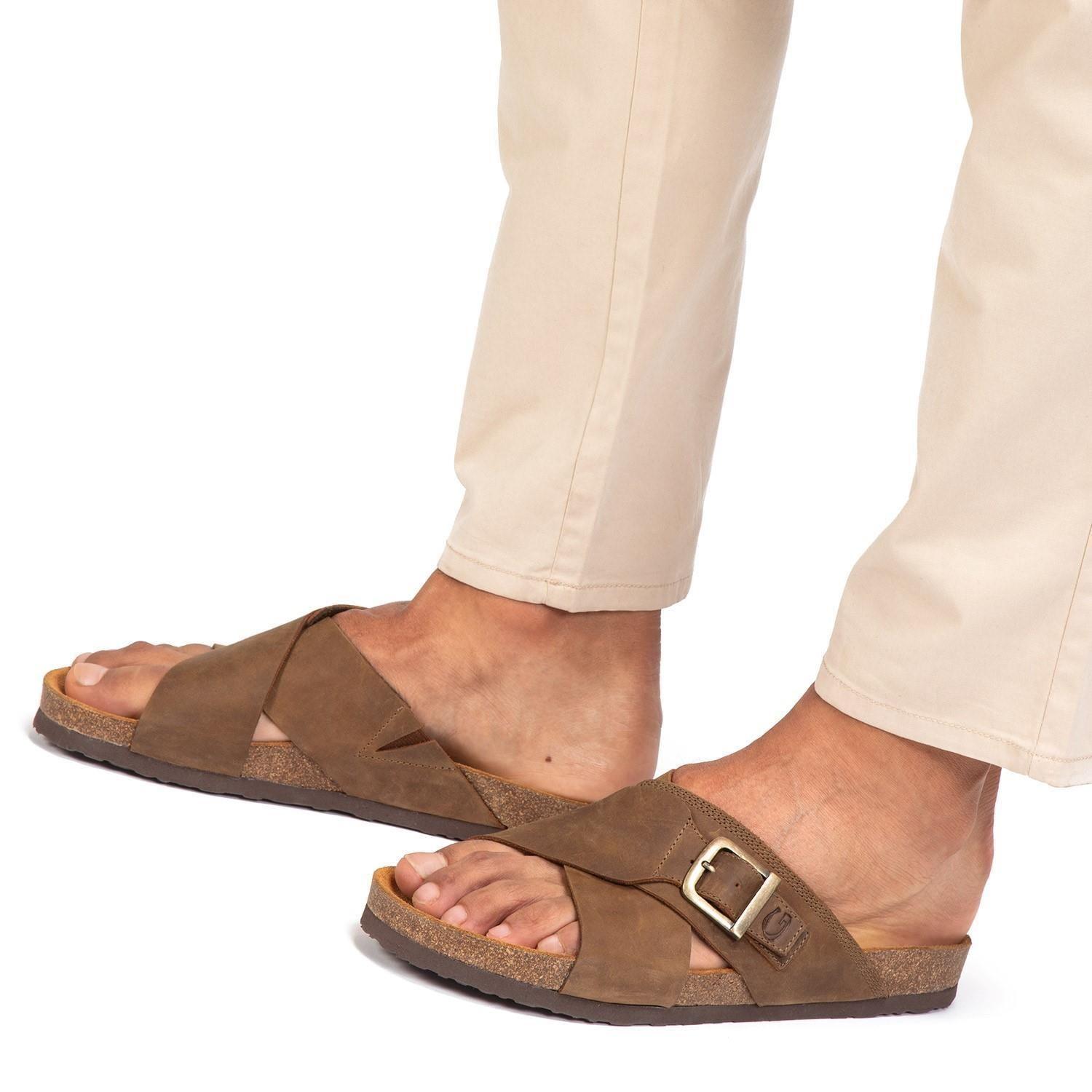 Sandalia Semi Abierta  Quintay  Guante  Chocolate  0035371-1