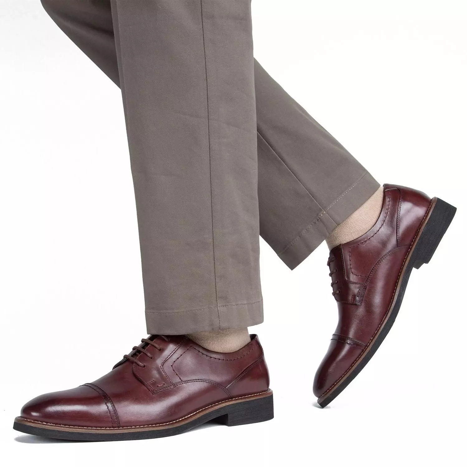 Zapato de cuero hombre Guante guinda Berlin-1