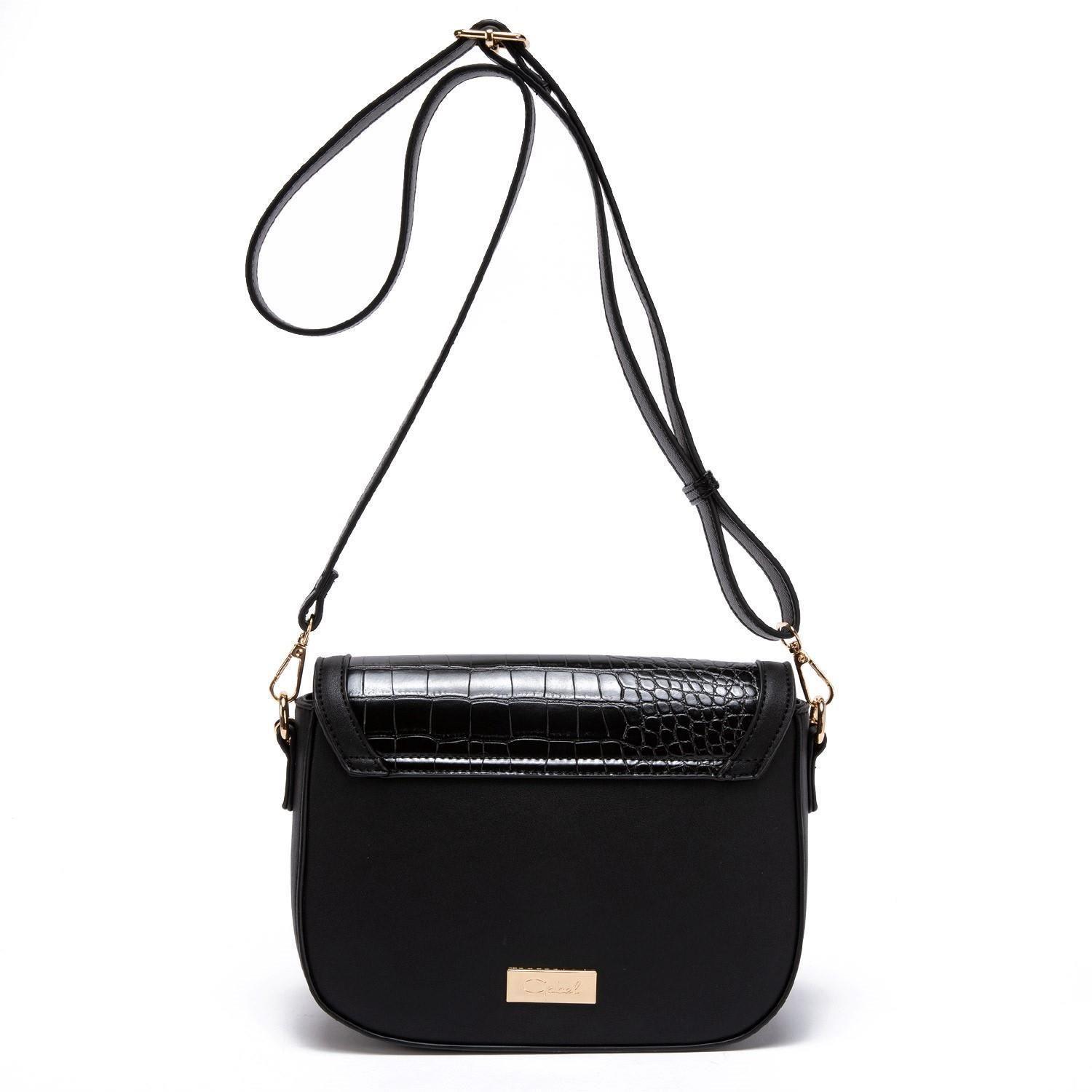 Cartera  Retro Con Tapa  Gacel  Negro  Car2936-1