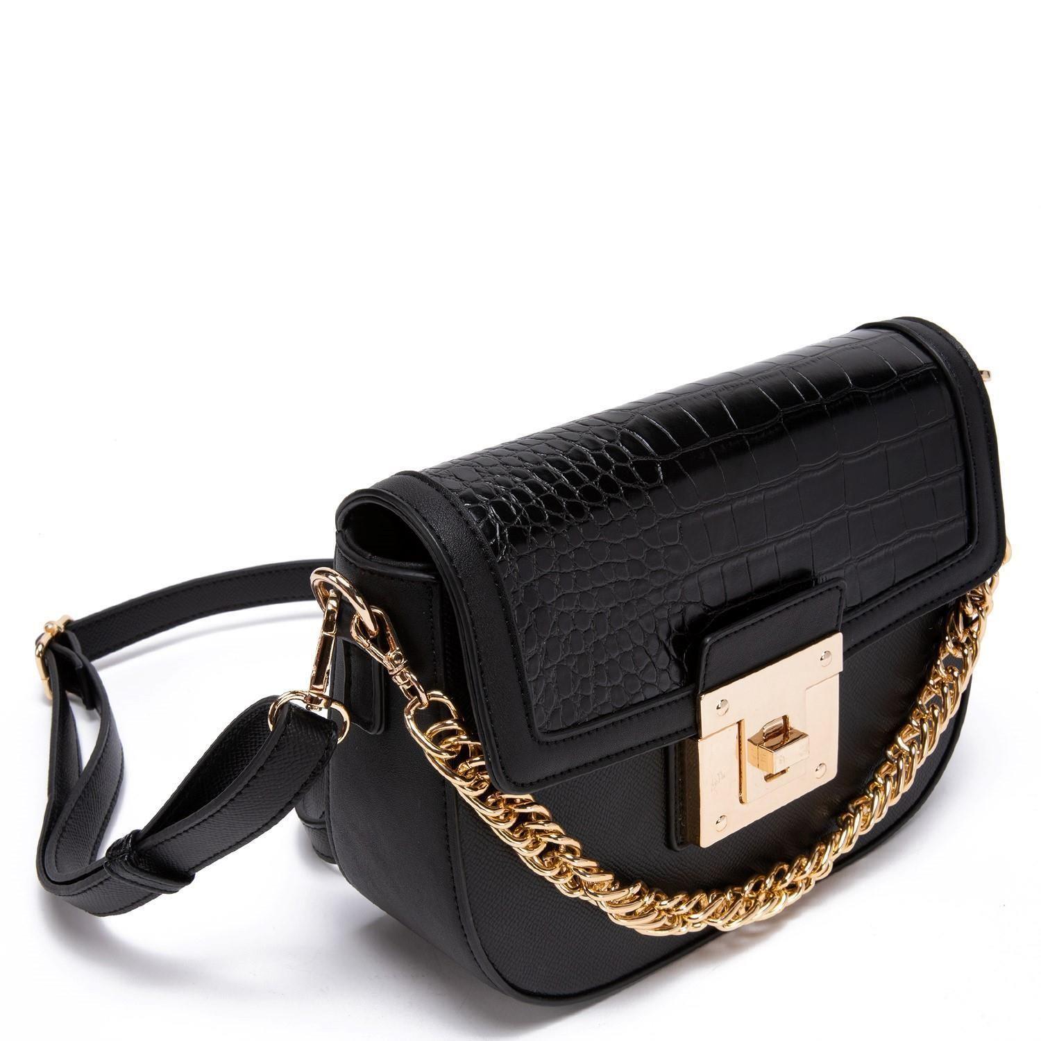 Cartera  Retro Con Tapa  Gacel  Negro  Car2936-2