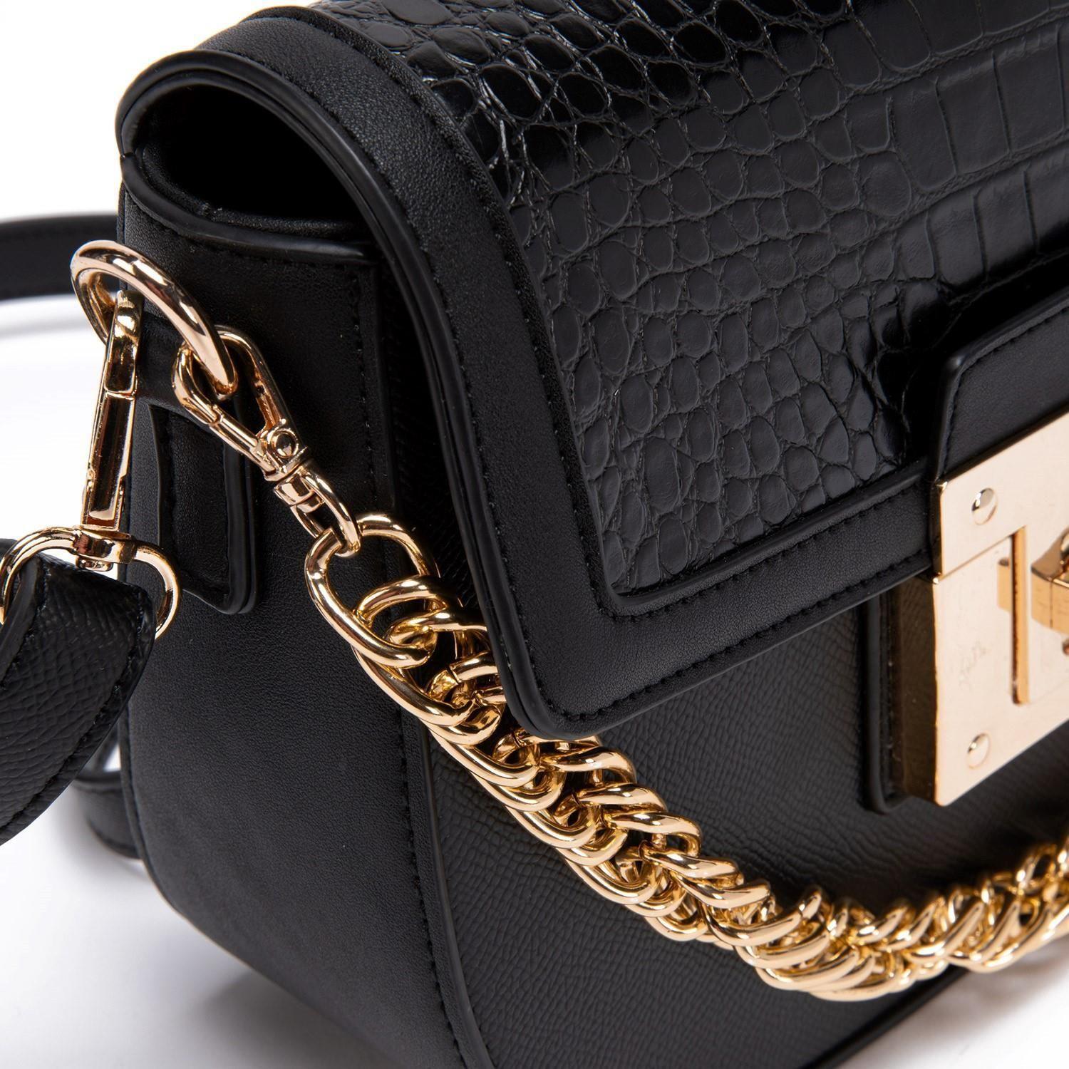 Cartera  Retro Con Tapa  Gacel  Negro  Car2936-3
