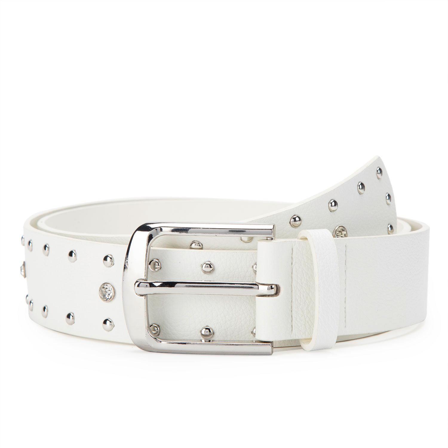Cinturon  Ancho 4 Cms  Gacel  Blanco  Cin0515-0
