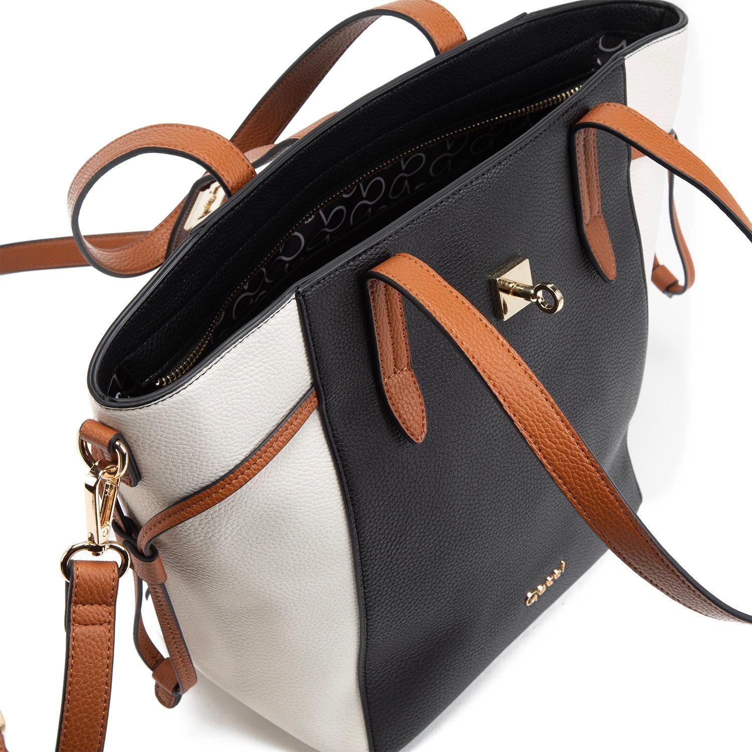 Cartera  Dos Asas Mediana  Gacel  Negro  Car3349-4