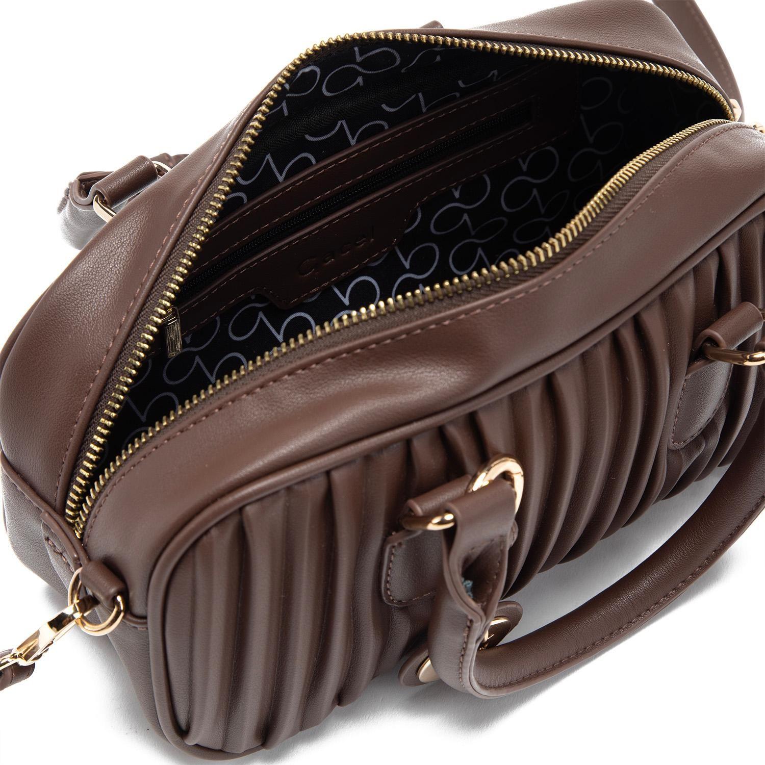 Cartera  Dos Asas Pequeña  Gacel  Chocolate  Car3352-5