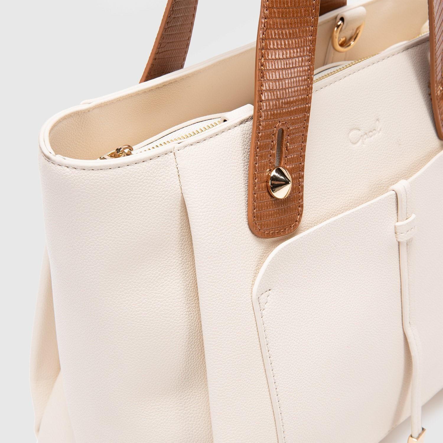 Cartera  Dos Asas Grande  Gacel  Off White  Car2873-3