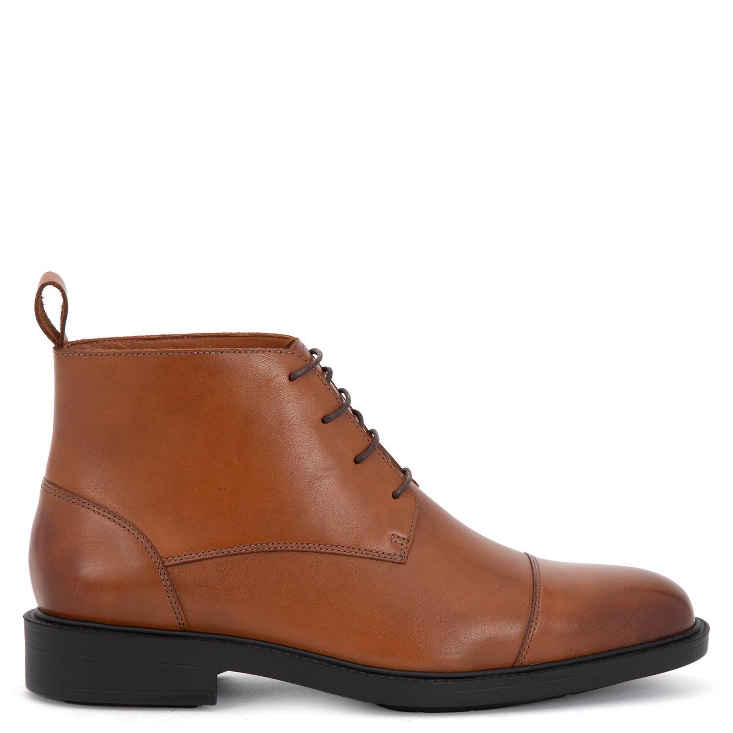 Botin de cuero hombre Guante dark camel Boston-0