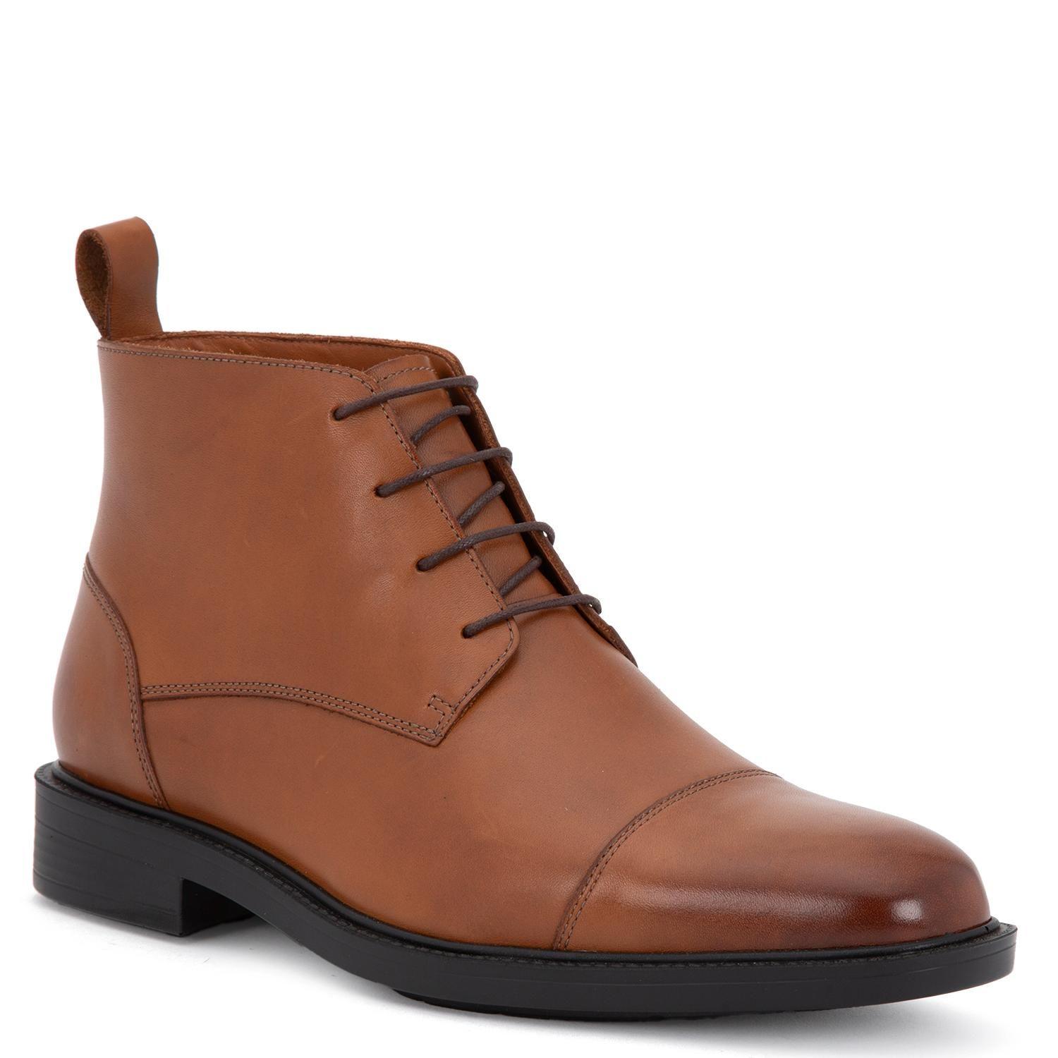 Botin de cuero hombre Guante dark camel Boston-4