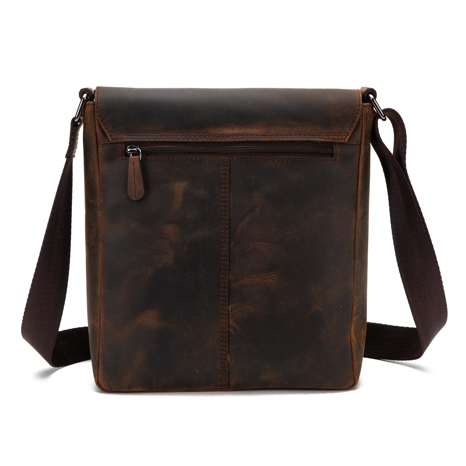 Bolso de cuero hombre Guante chocolate Morral-1