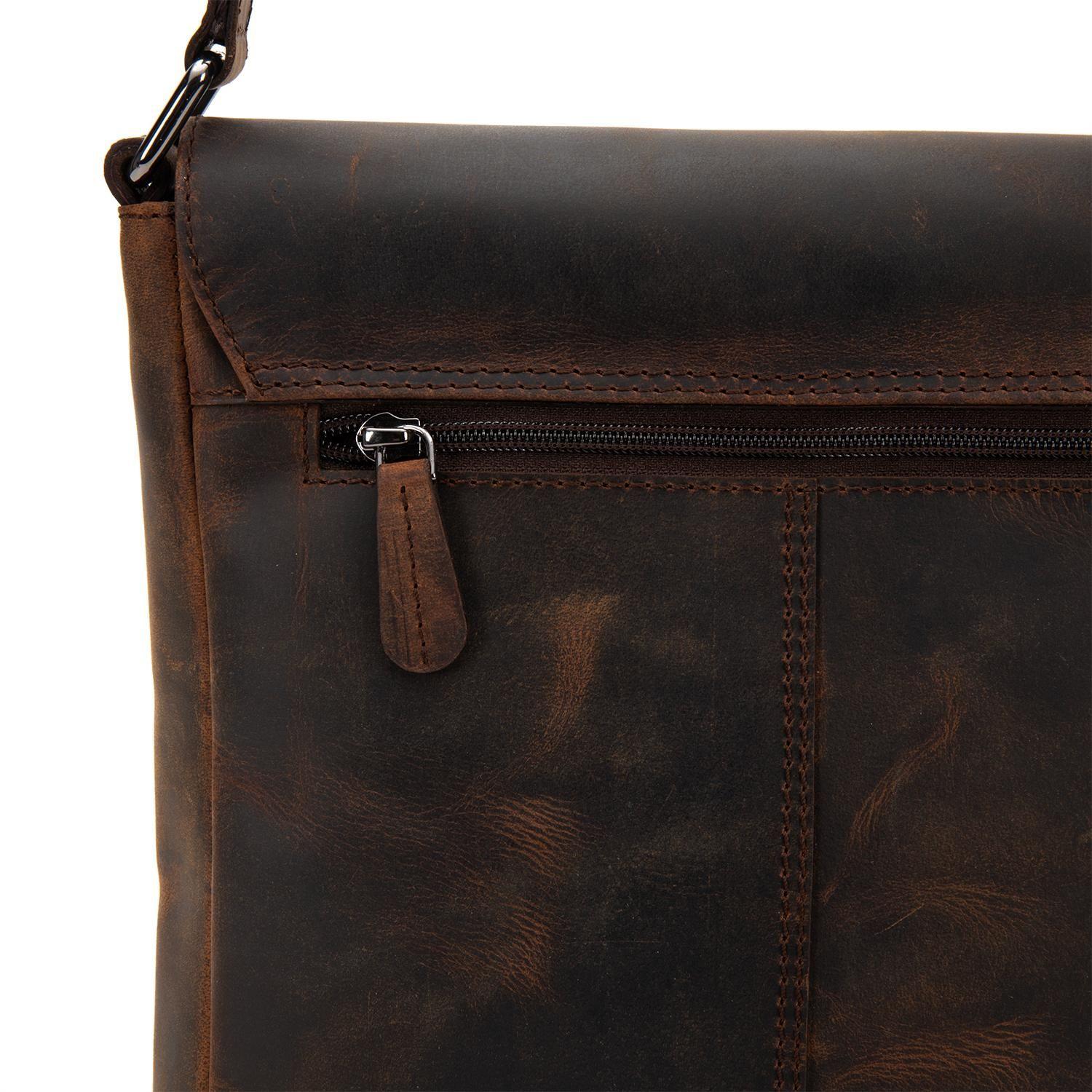 Bolso de cuero hombre Guante chocolate Morral-4