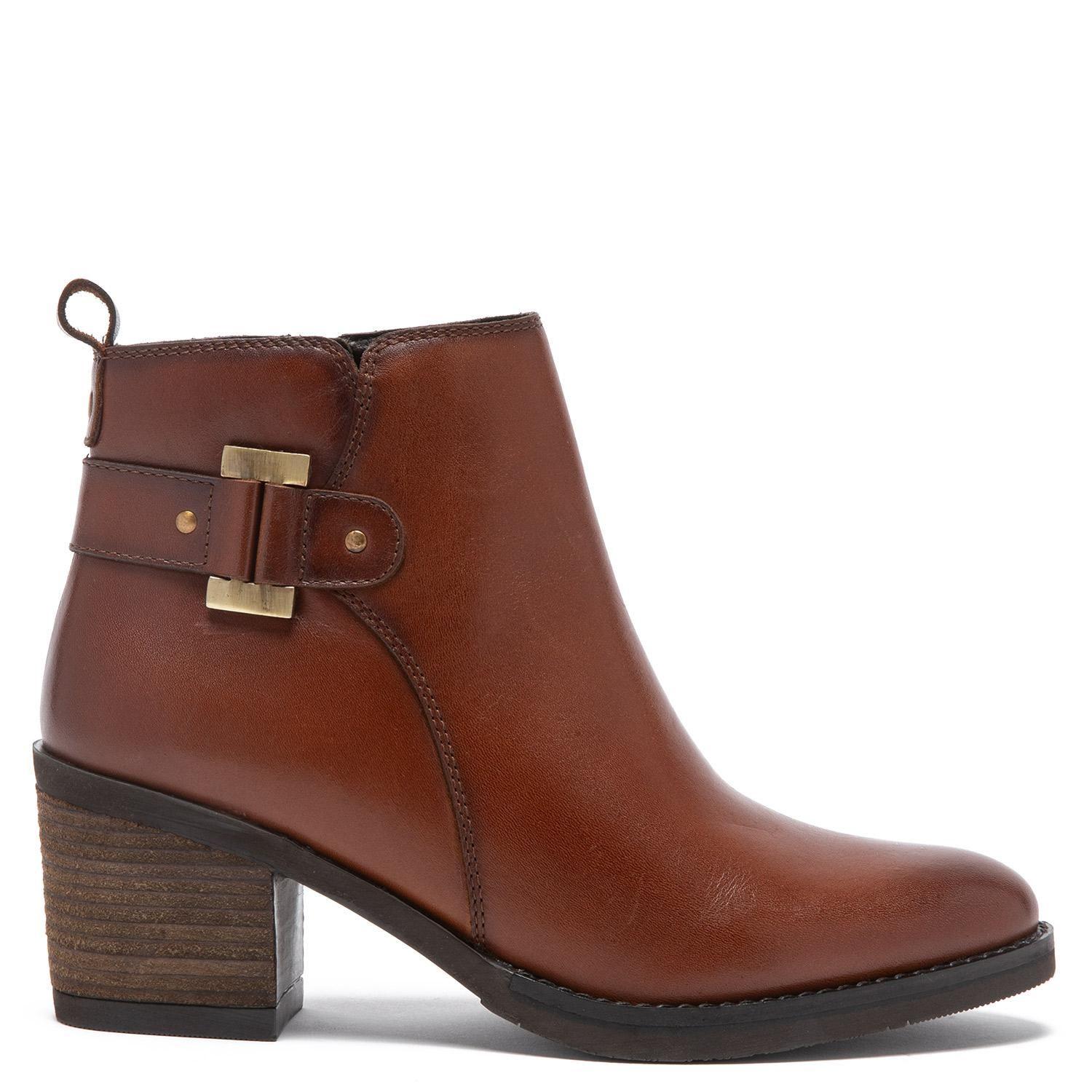 Botin de cuero mujer Gacel tabaco Piera-0
