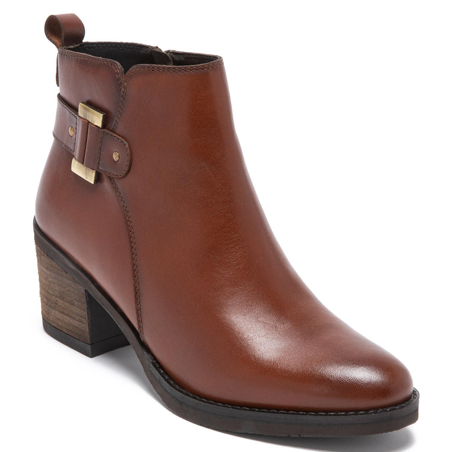 Botin de cuero mujer Gacel tabaco Piera-2