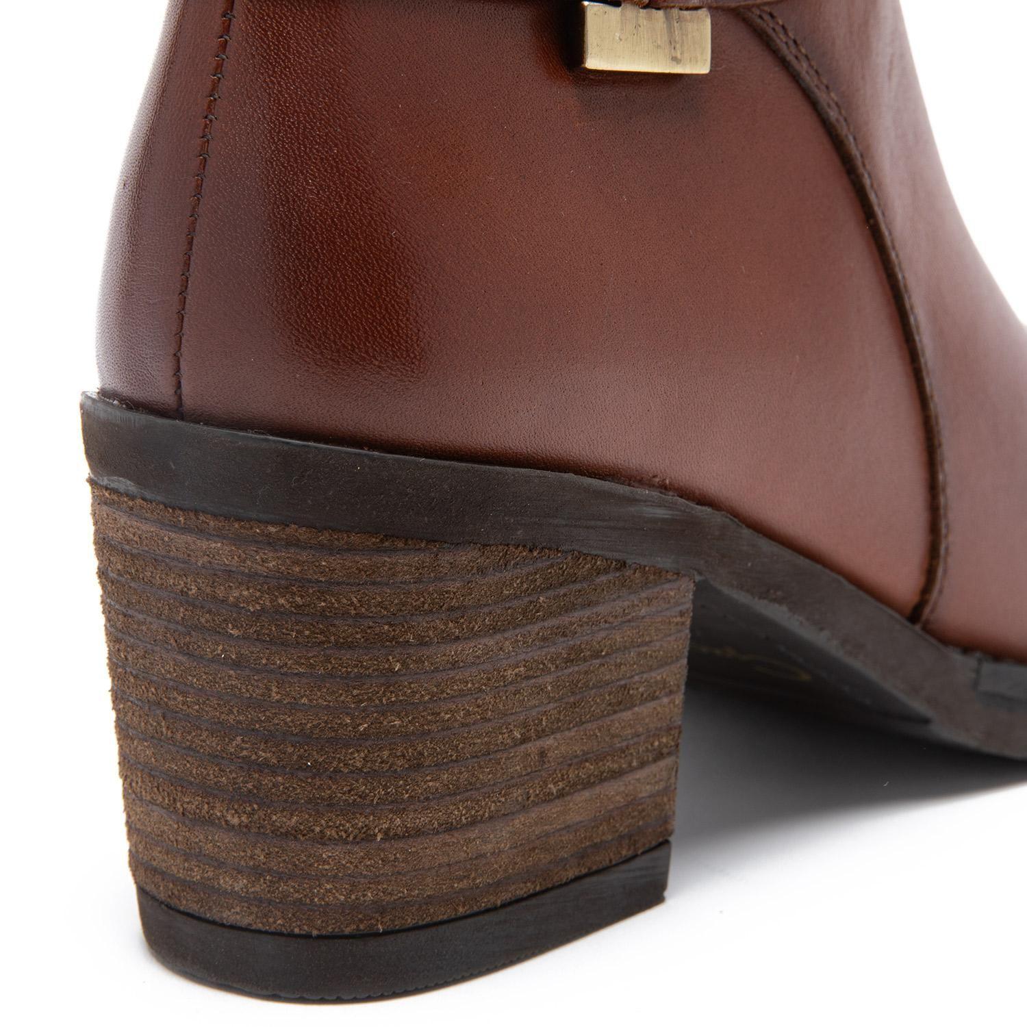 Botin de cuero mujer Gacel tabaco Piera-3