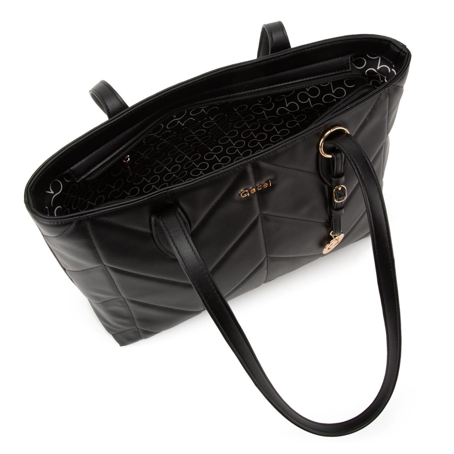 Cartera  Shopping Promocional  Gacel  Negro  Car3336-4