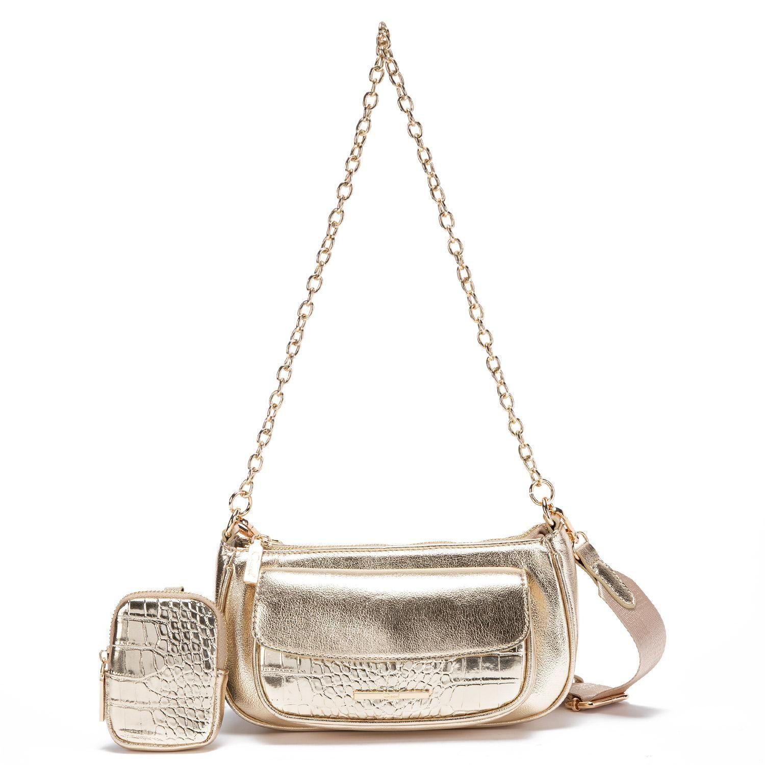 Cartera  Bandolera Pequeña  Gacel  Dorado  Car2889-0