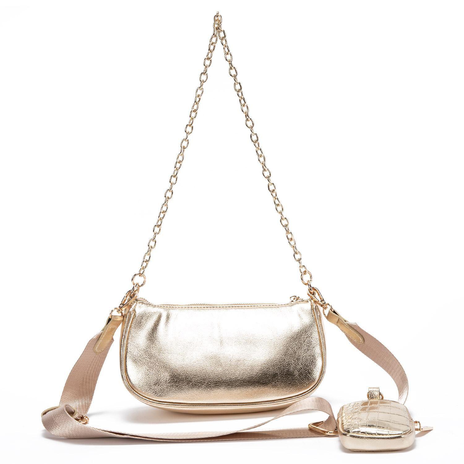 Cartera  Bandolera Pequeña  Gacel  Dorado  Car2889-1