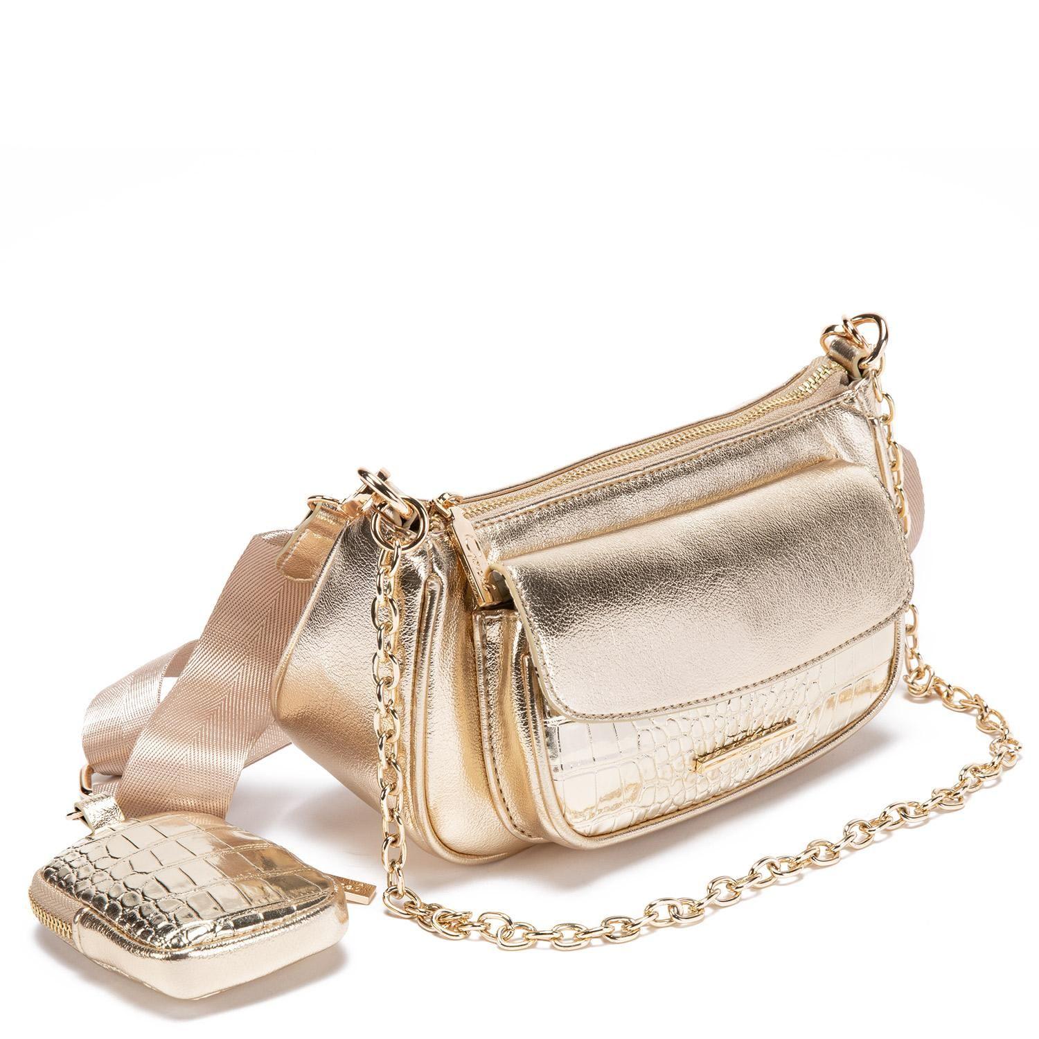 Cartera  Bandolera Pequeña  Gacel  Dorado  Car2889-2