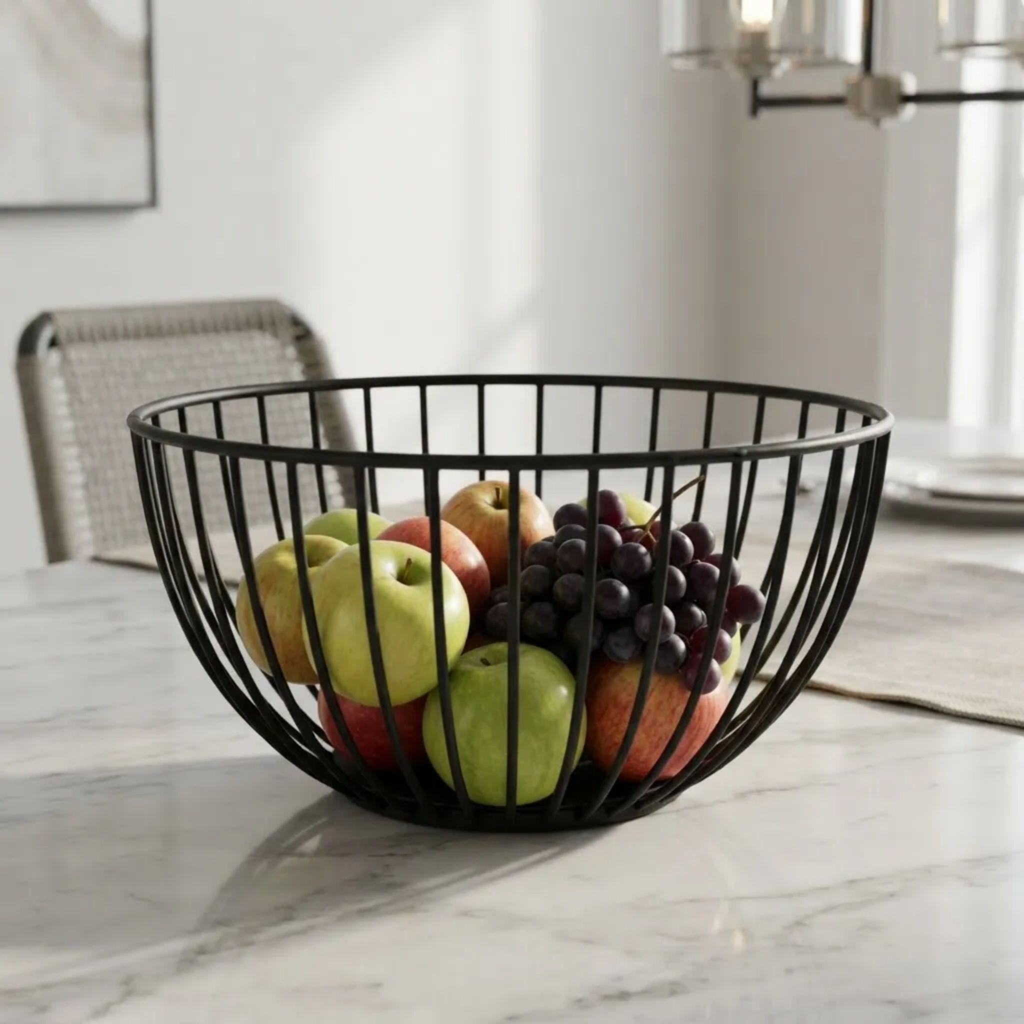 Frutero Cuiner Acero Inoxidable Negro 20cm-2