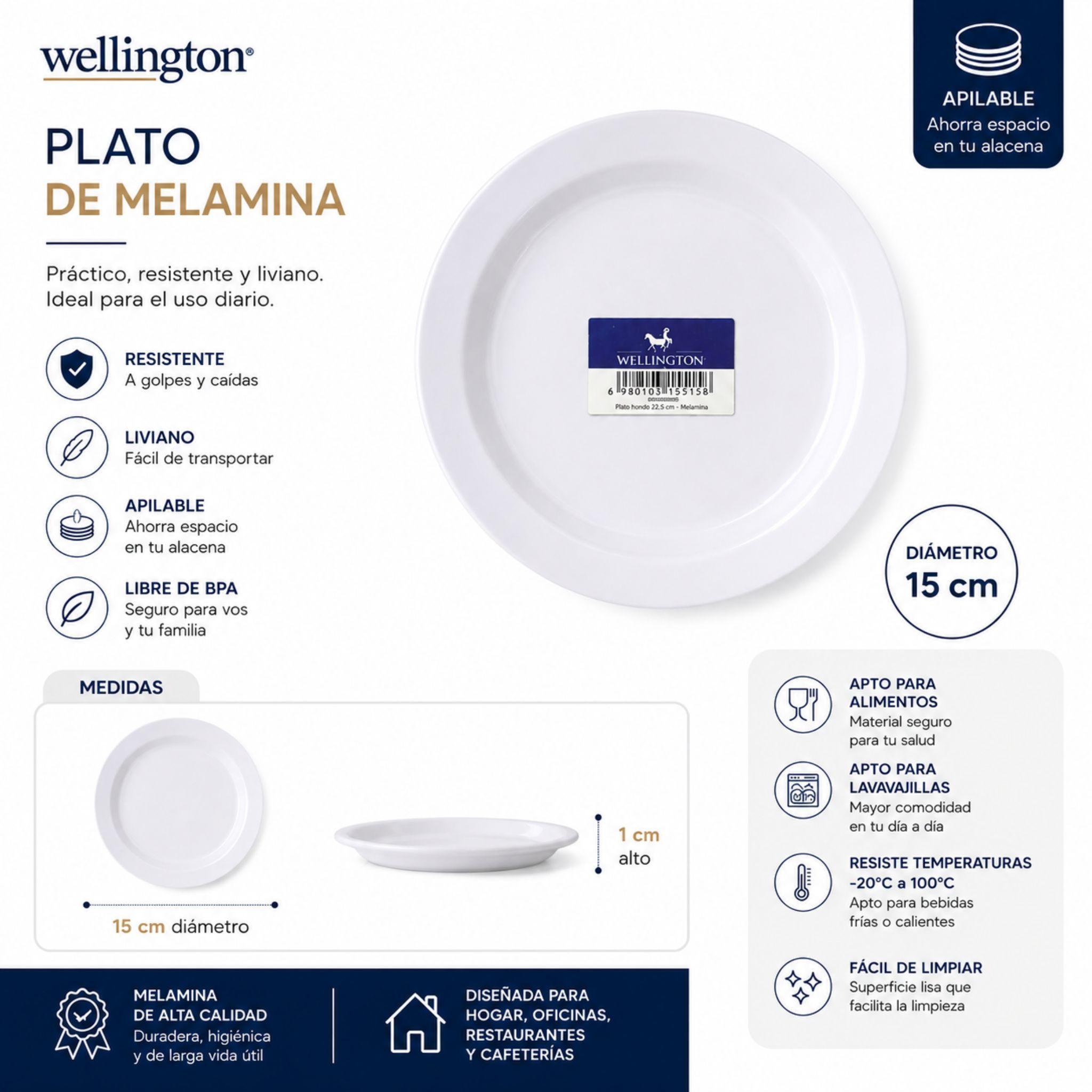Set 6 Platillos T Melamina 15cm Platos T Melamina-1