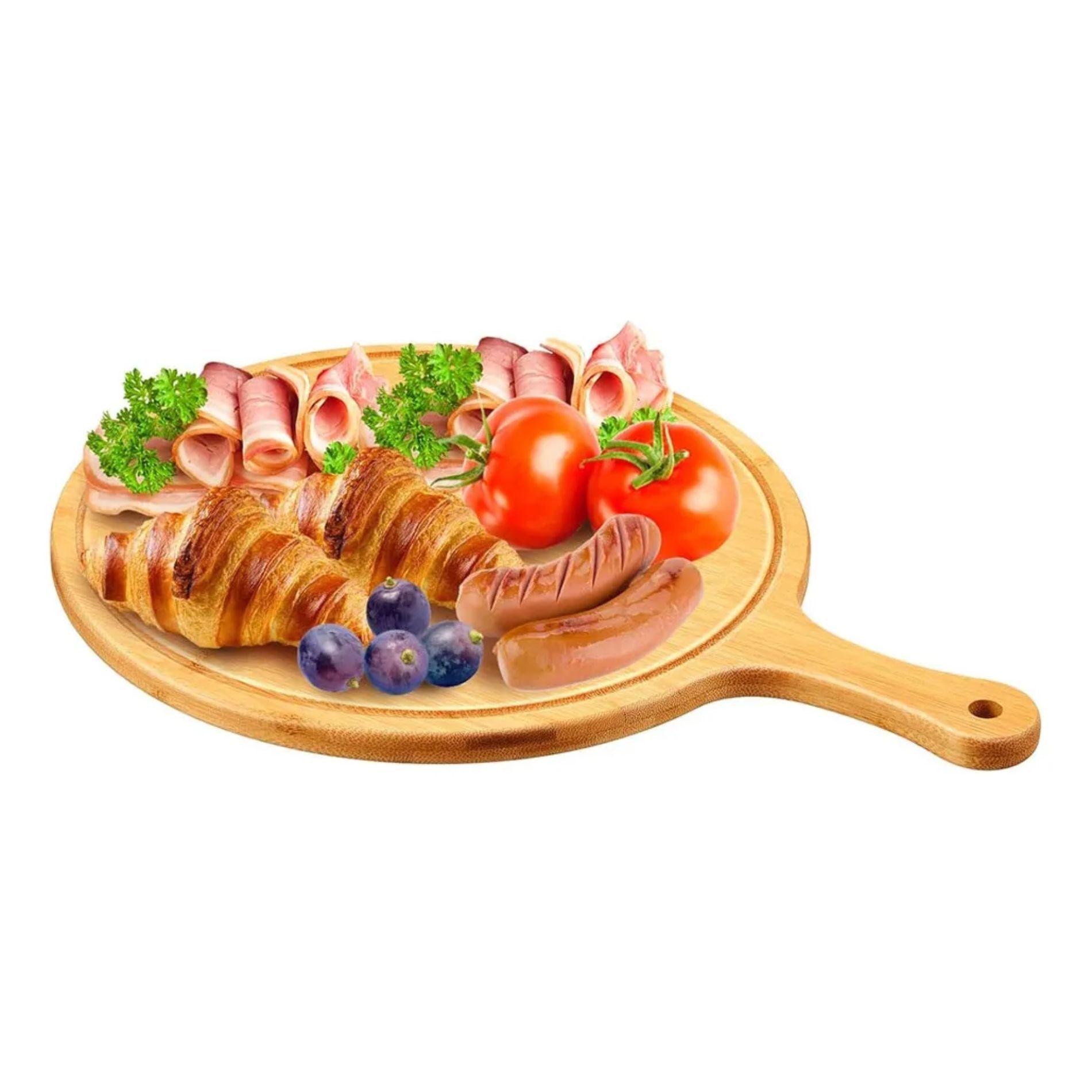 Tabla Pizza Tabla De Picoteo Plato De Madera 37 X 27cm-0