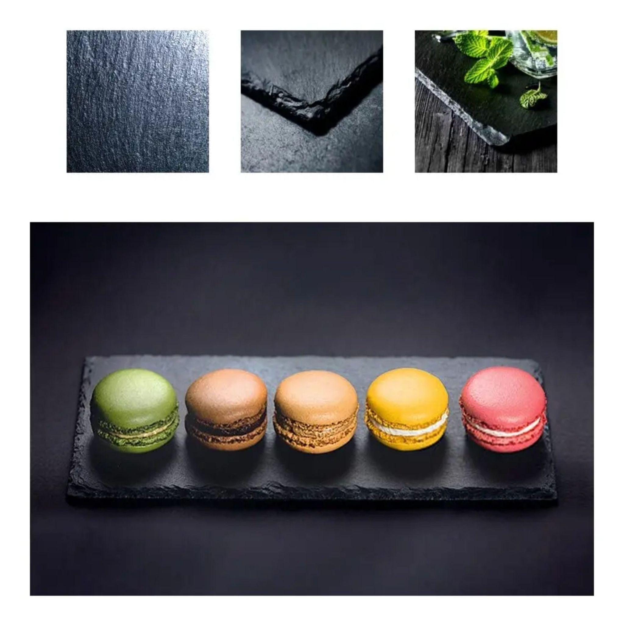 Plato Piedra Pizarra Rectangular 30x10cm Ideal para Sushi y Aperitivos-2