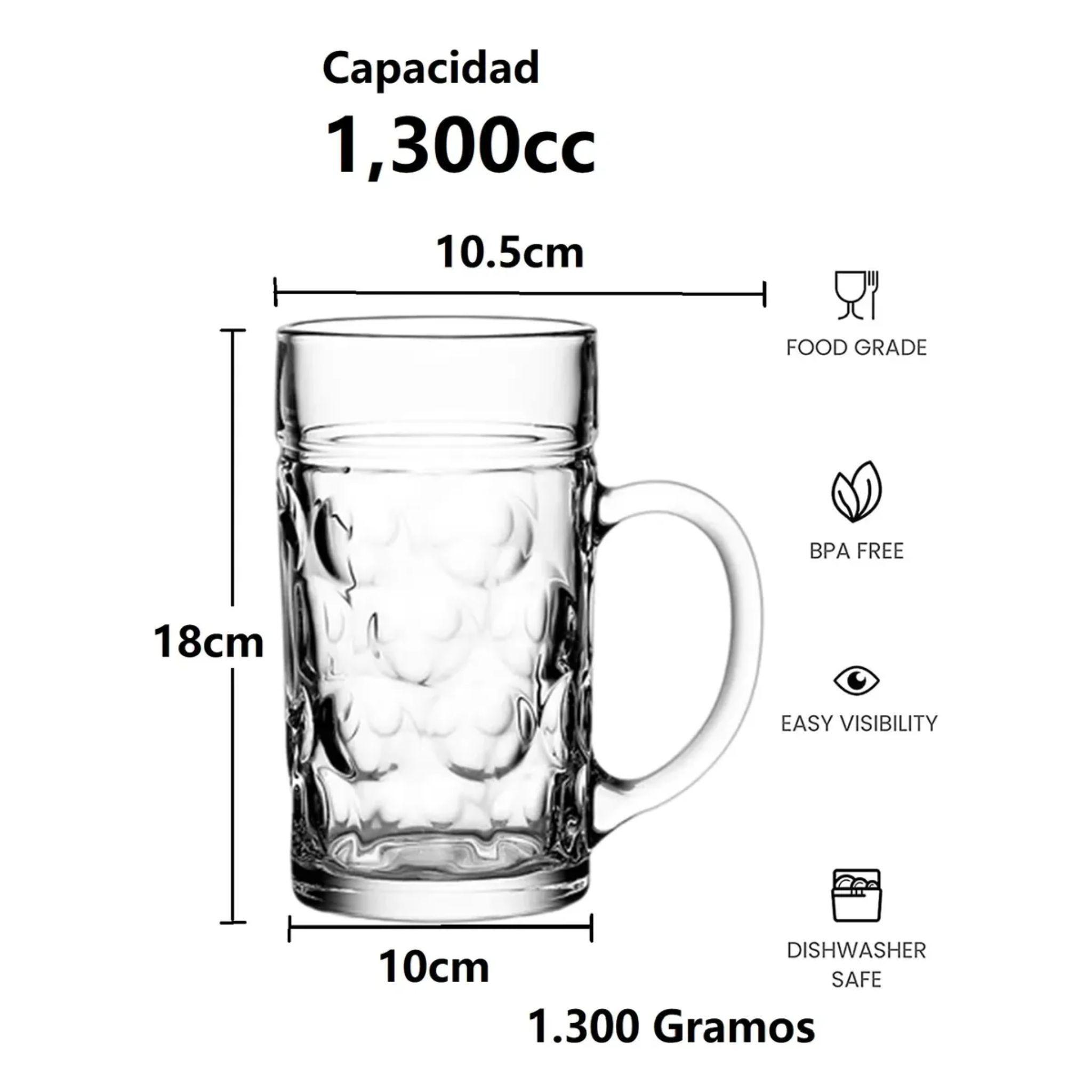 Shopero Jarra Cervecera Vidrio 1 3 Litros 19cm-2