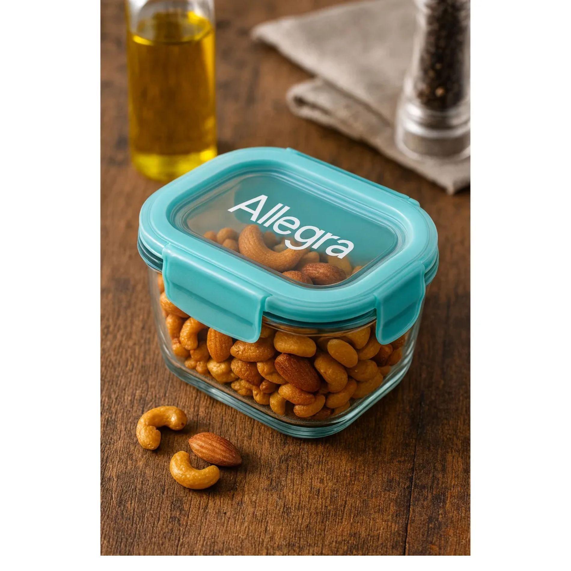 Pack 6 Mini Contenedores / Taper Chico De Vidrio 150cc-2