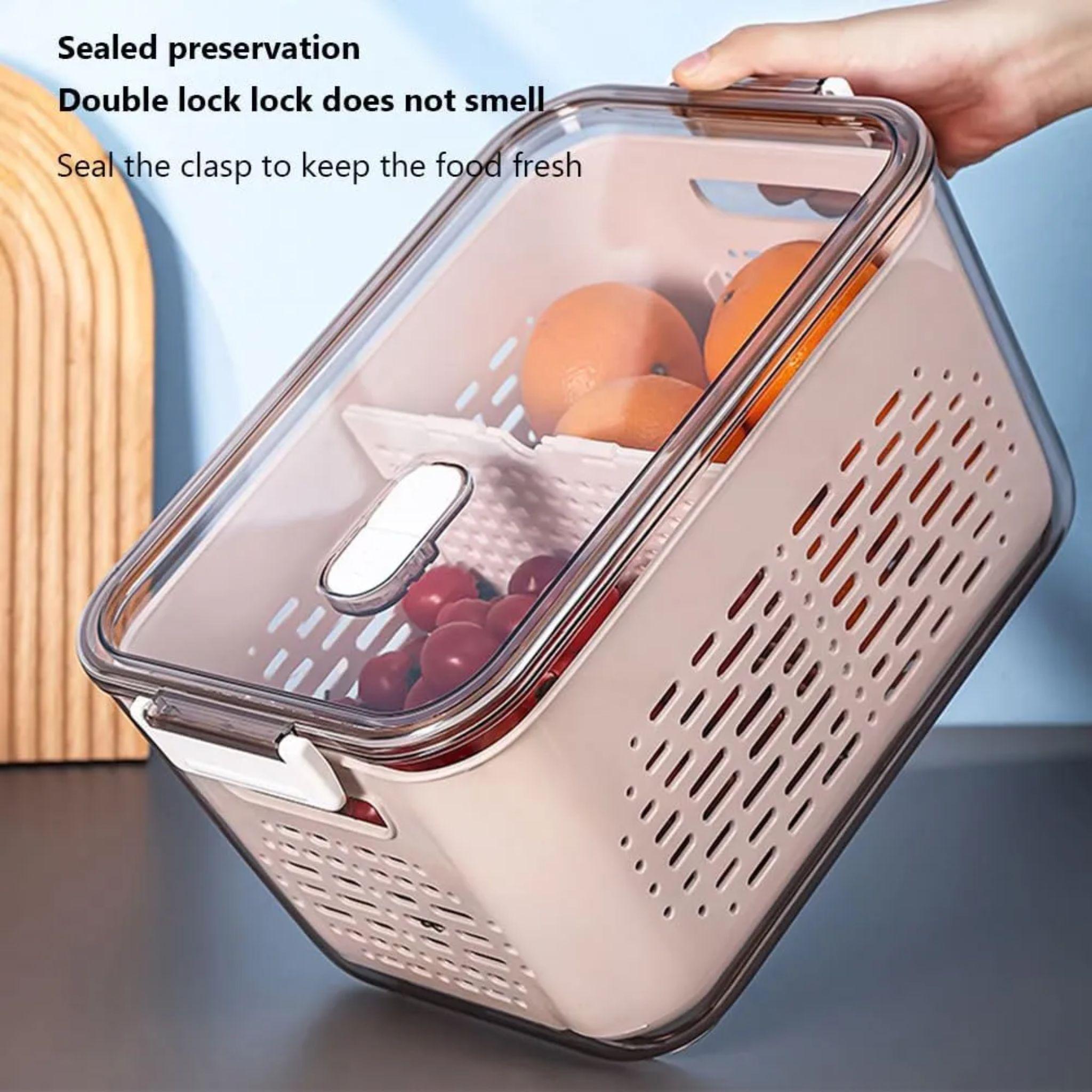 Organizador Caja De Refrigerador Con Colador 4.5 Litros -1