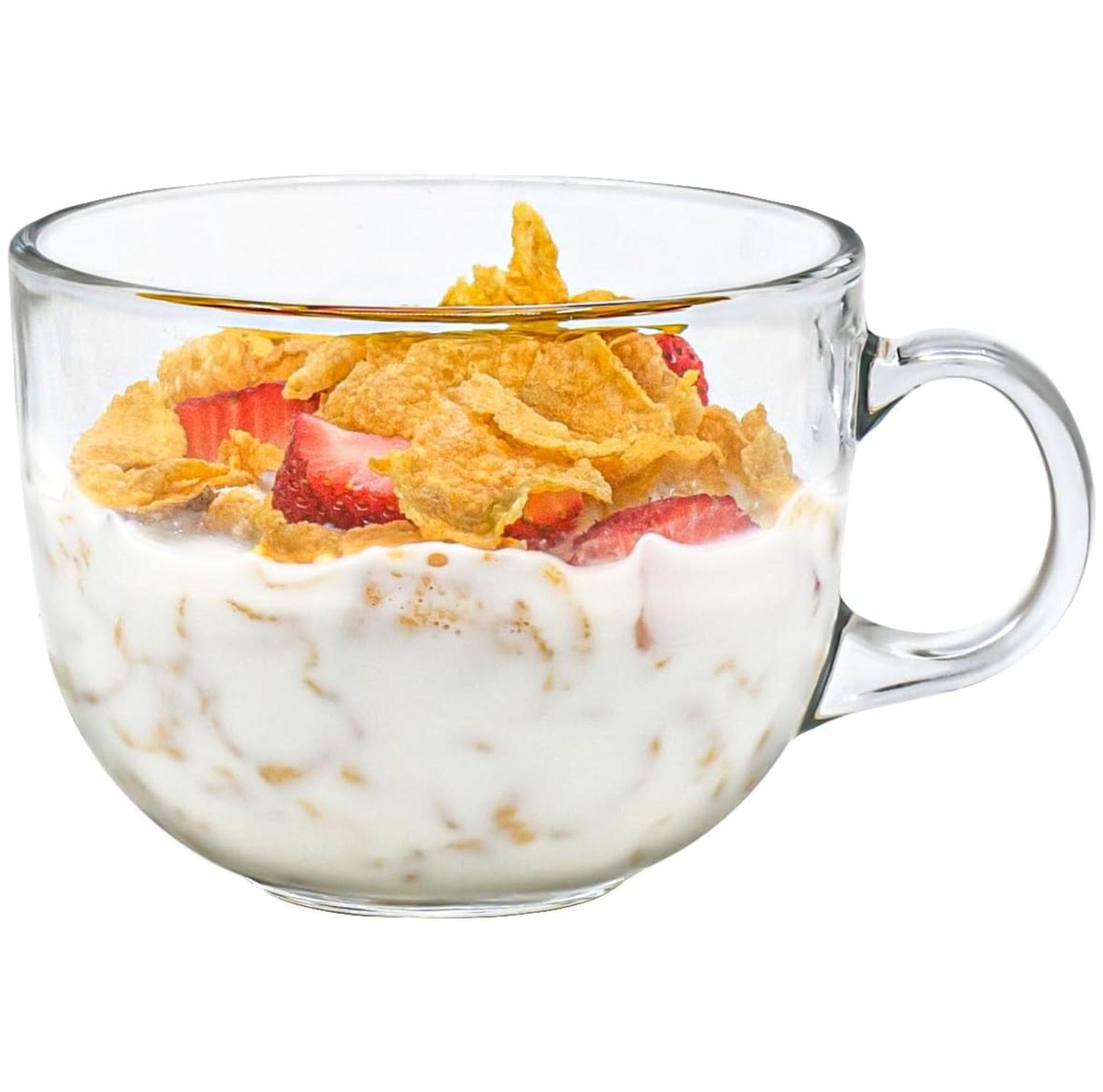 Set 6 Tazas De Vidrio Grande Mug De Vidrio 330ml-2