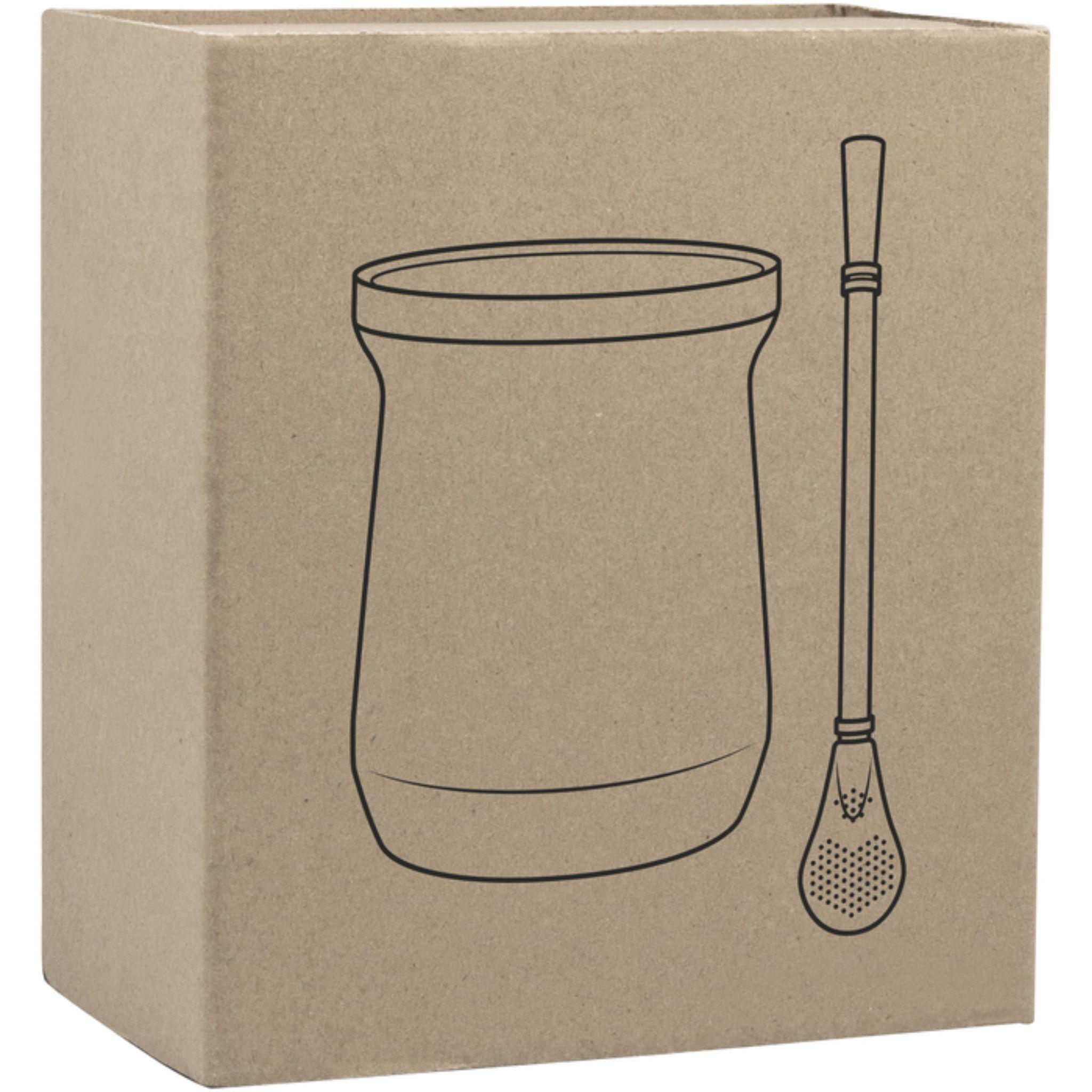 Set Mate Premium 300ml Bombilla Acero Inoxidable Caja Kraft-3