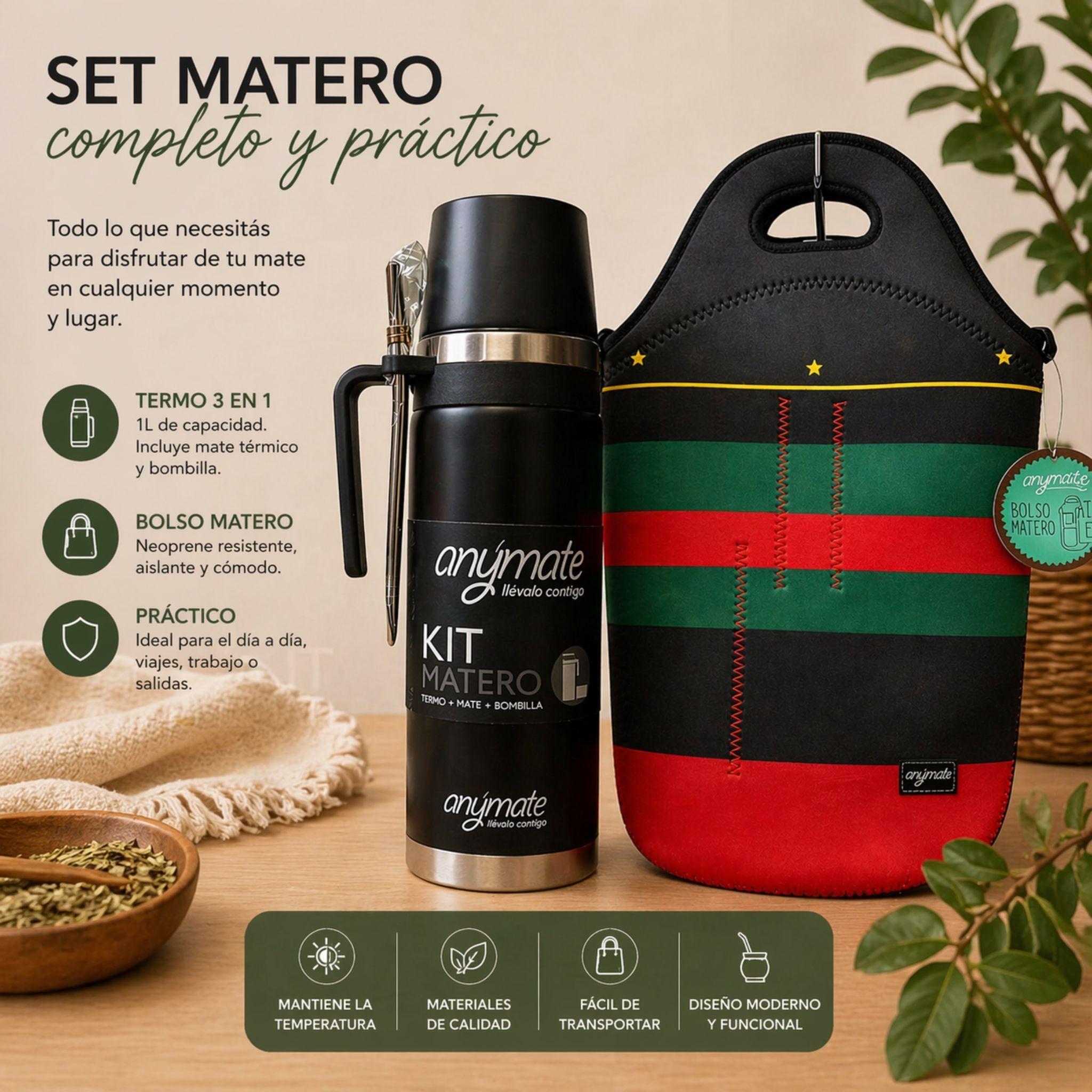 Pack Matero Bolso Matero Termo 3 en 1 Negro-0