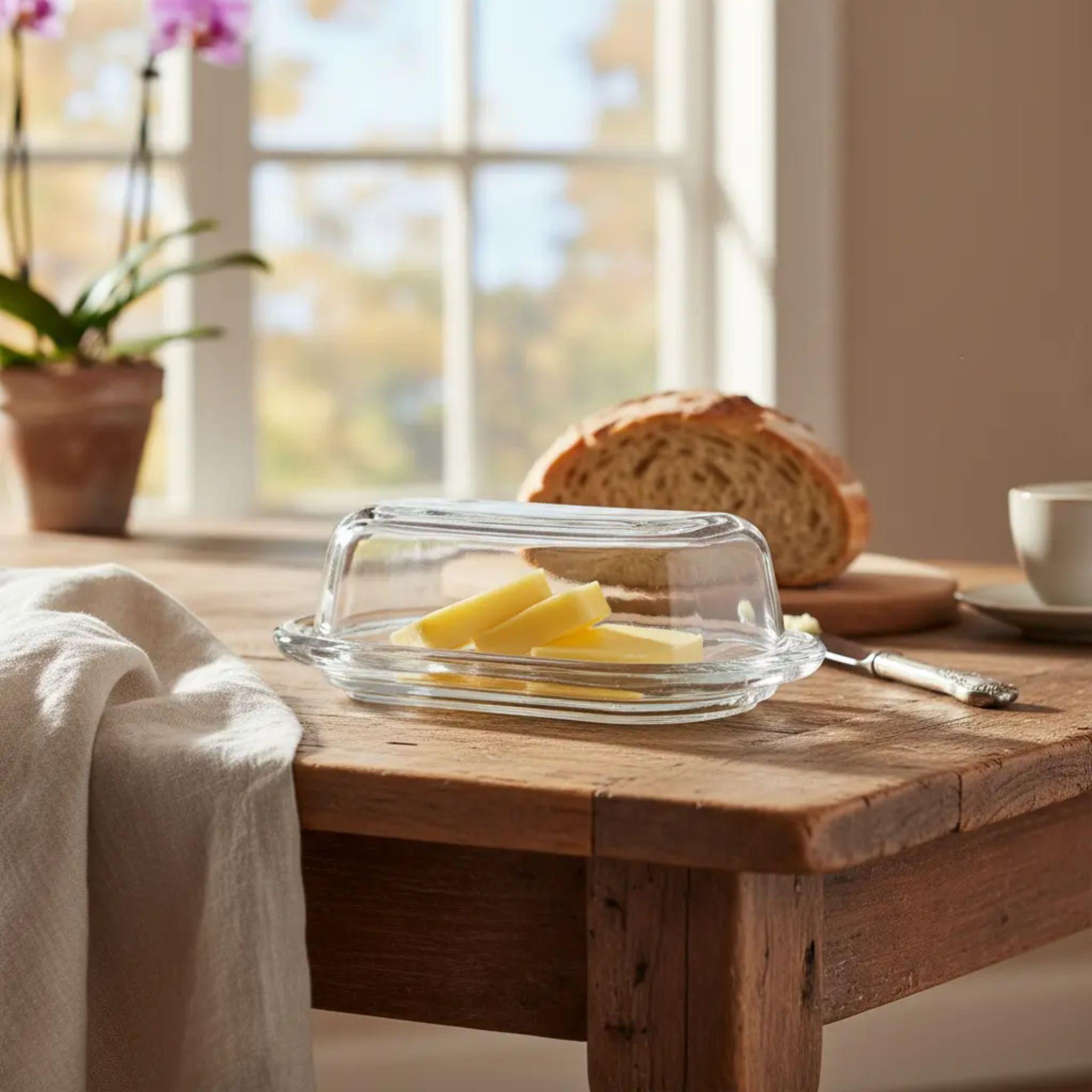 Mantequillero Rectangular De Vidrio Stanzza 20cm-2
