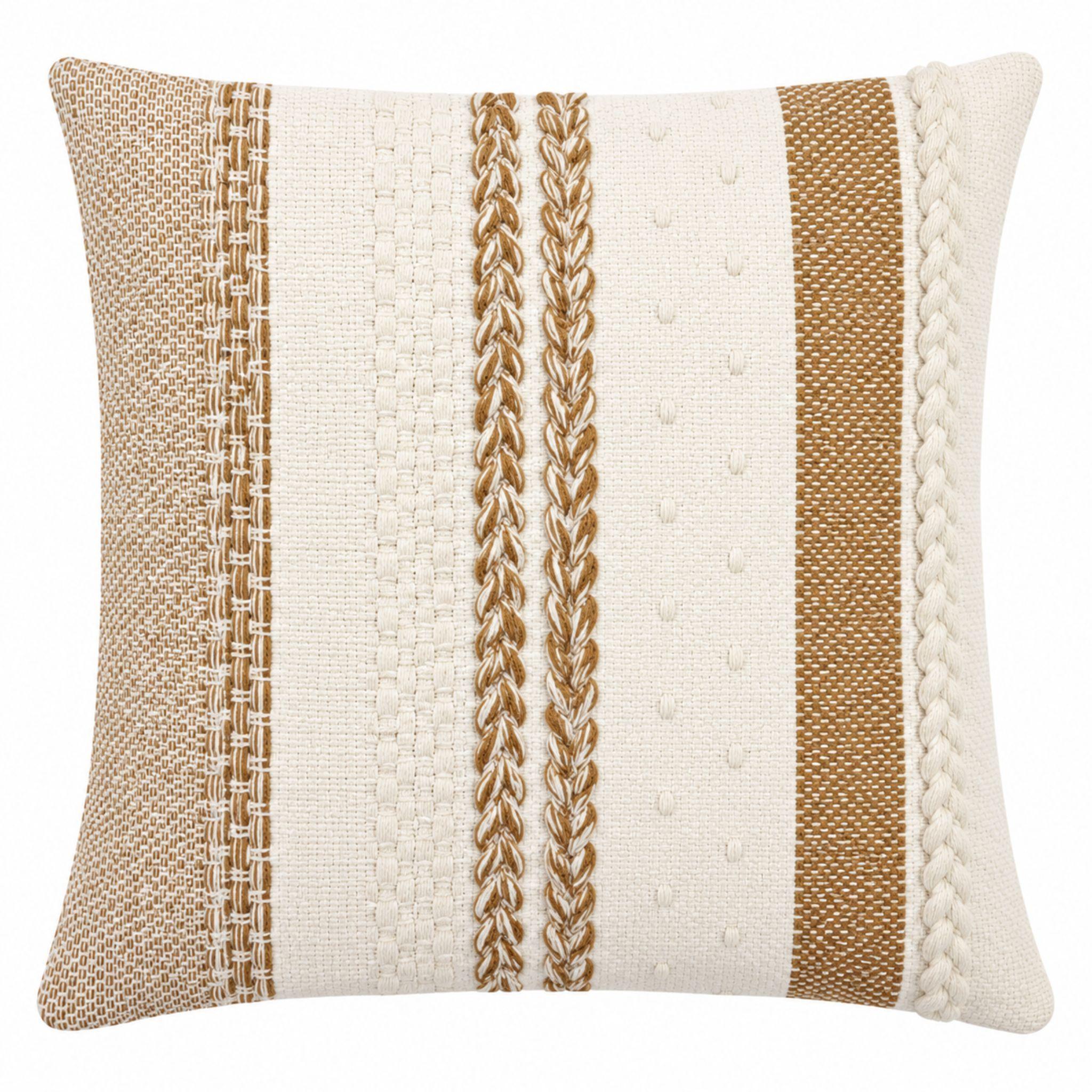 Pack 2 Fundas Cojin Decorativa Boho Tejido 45x45cm-1