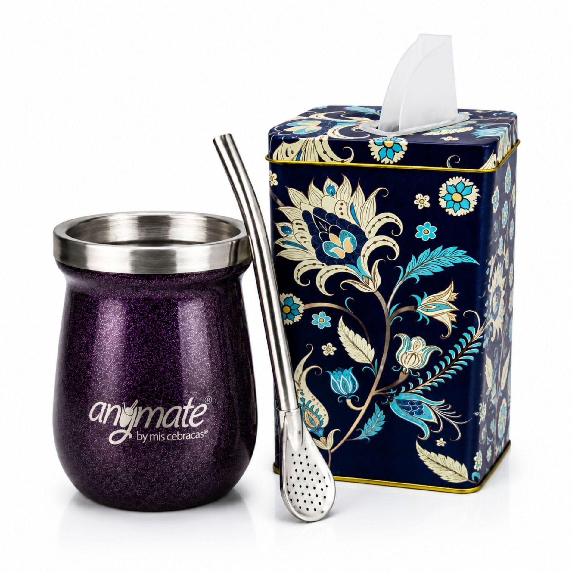 Pack Yerbera Mate Con Bombilla 140ml Zaino Anymate-0