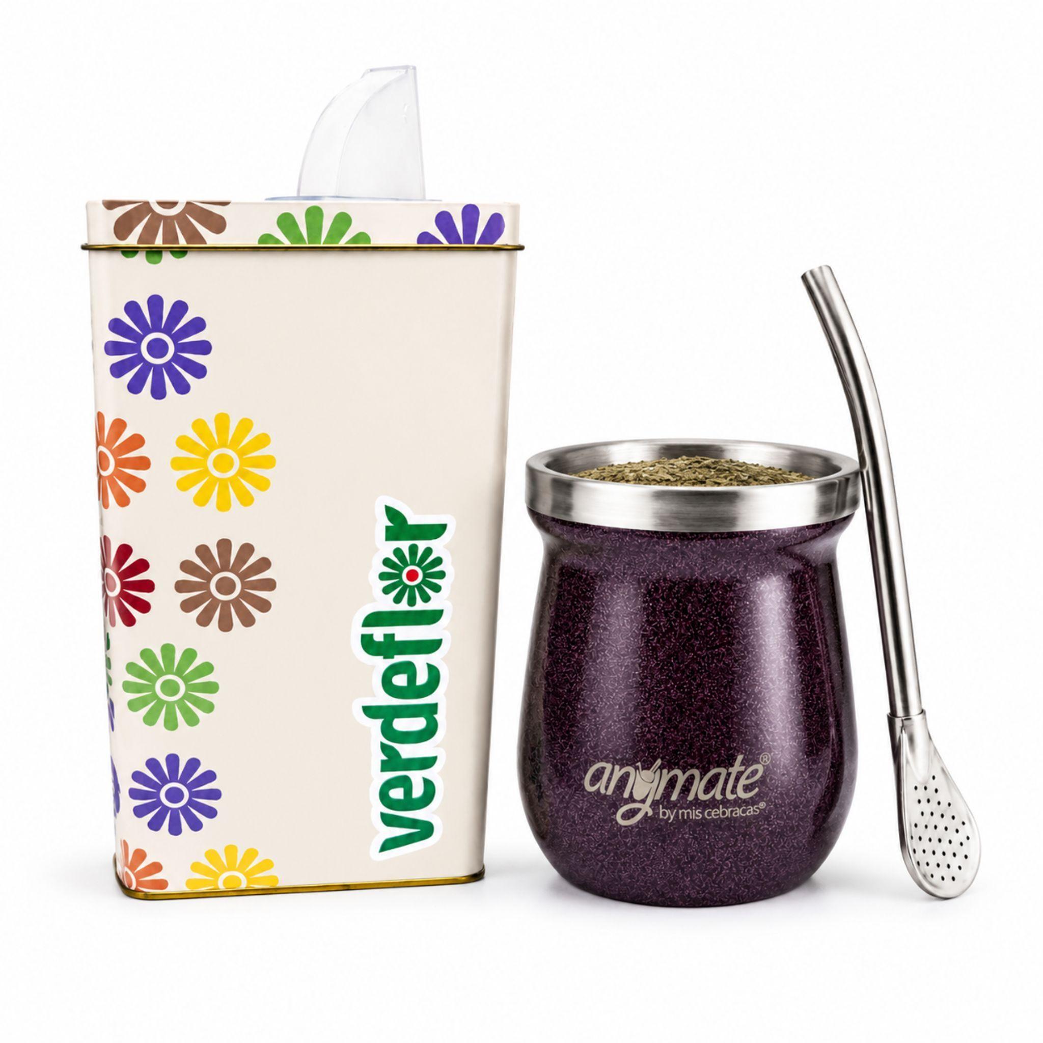 Pack Yerbera Mate Con Bombilla 140ml Zaino Anymate-0