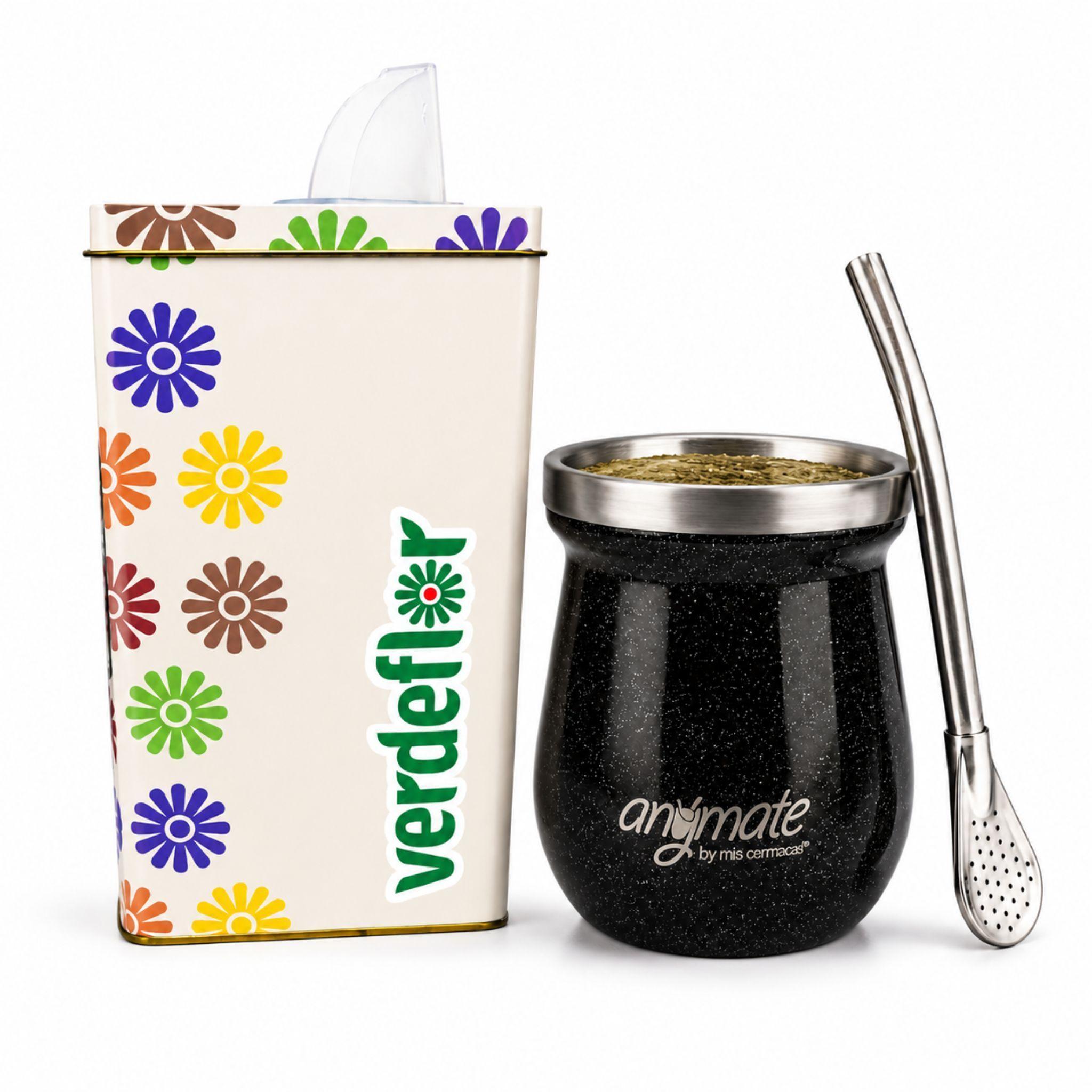 Pack Yerbera Mate Con Bombilla 140ml Zaino Anymate-0