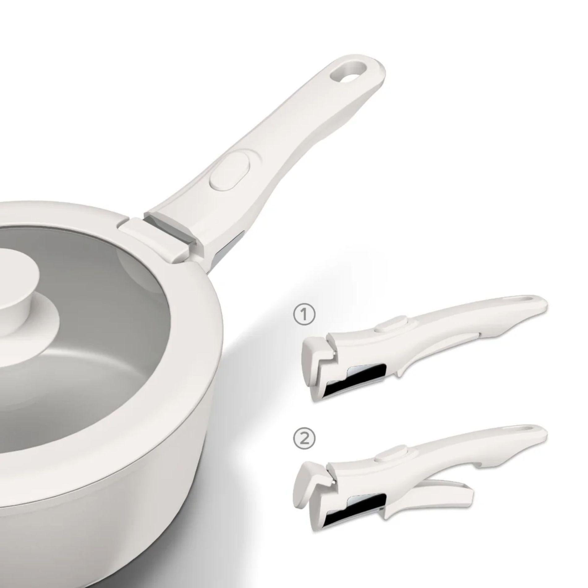 Batería De Cocina / Juego De Ollas Aluminio Forjador 14 Pzas-Blanco-4