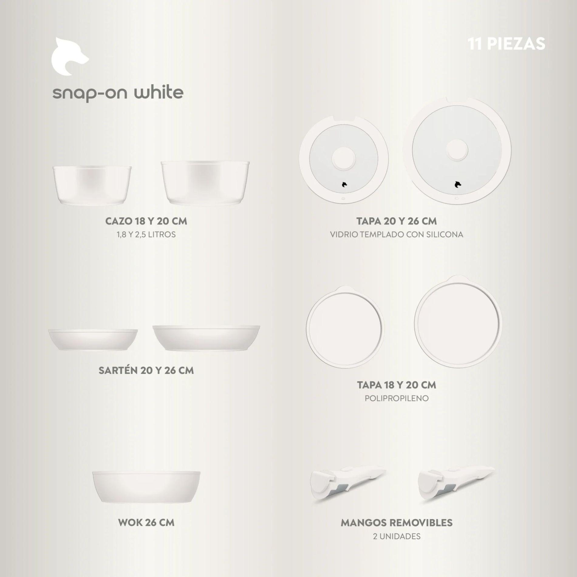 Batería De Cocina / Juego De Ollas Aluminio Forjador 14 Pzas-Blanco-5