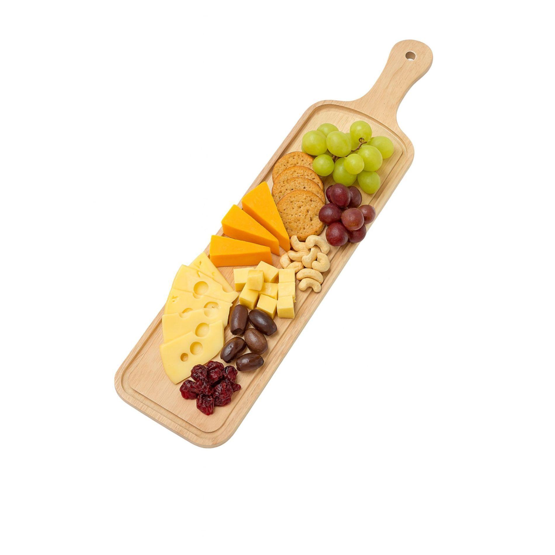 Tabla Para Picar Picoteo Queso De Madera Bambú 55cm -0
