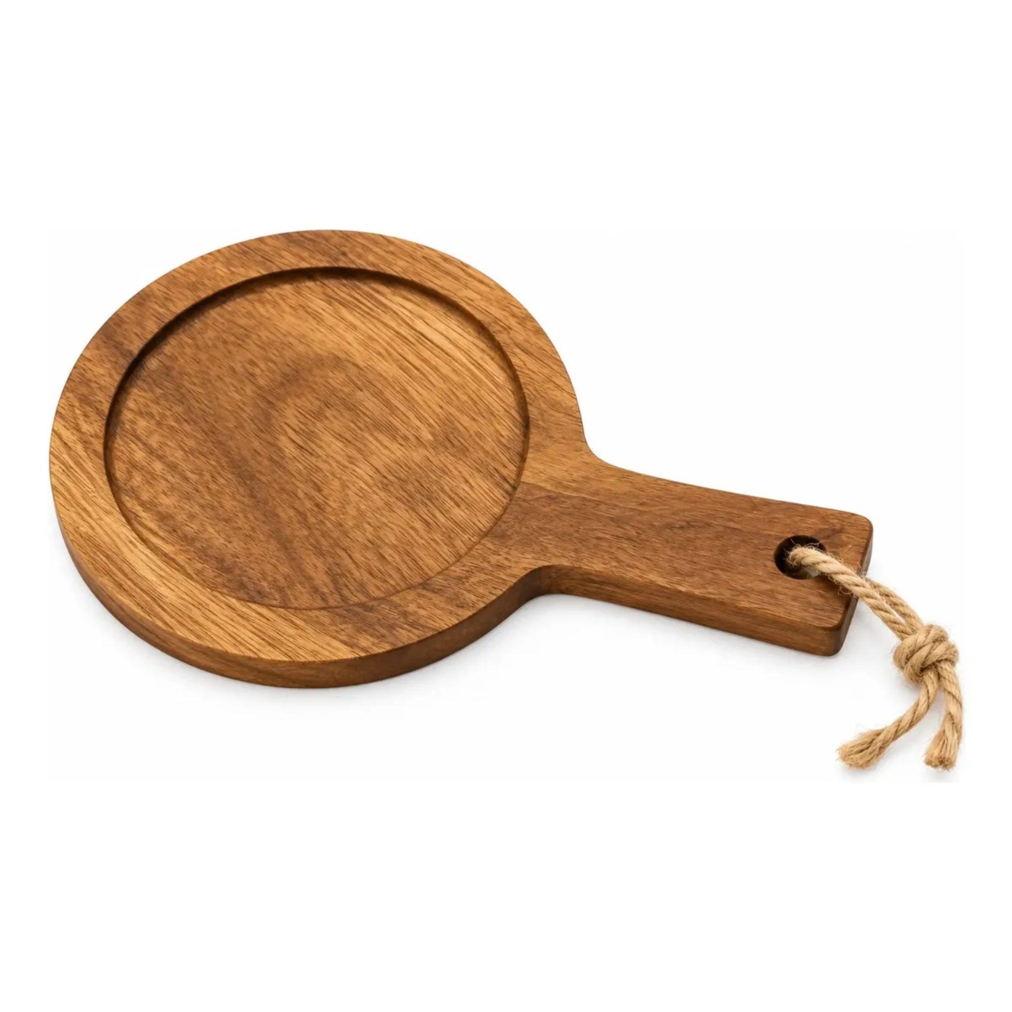 Set Aperitivo Navidad Porcelana Con Base Madera Acacia-3